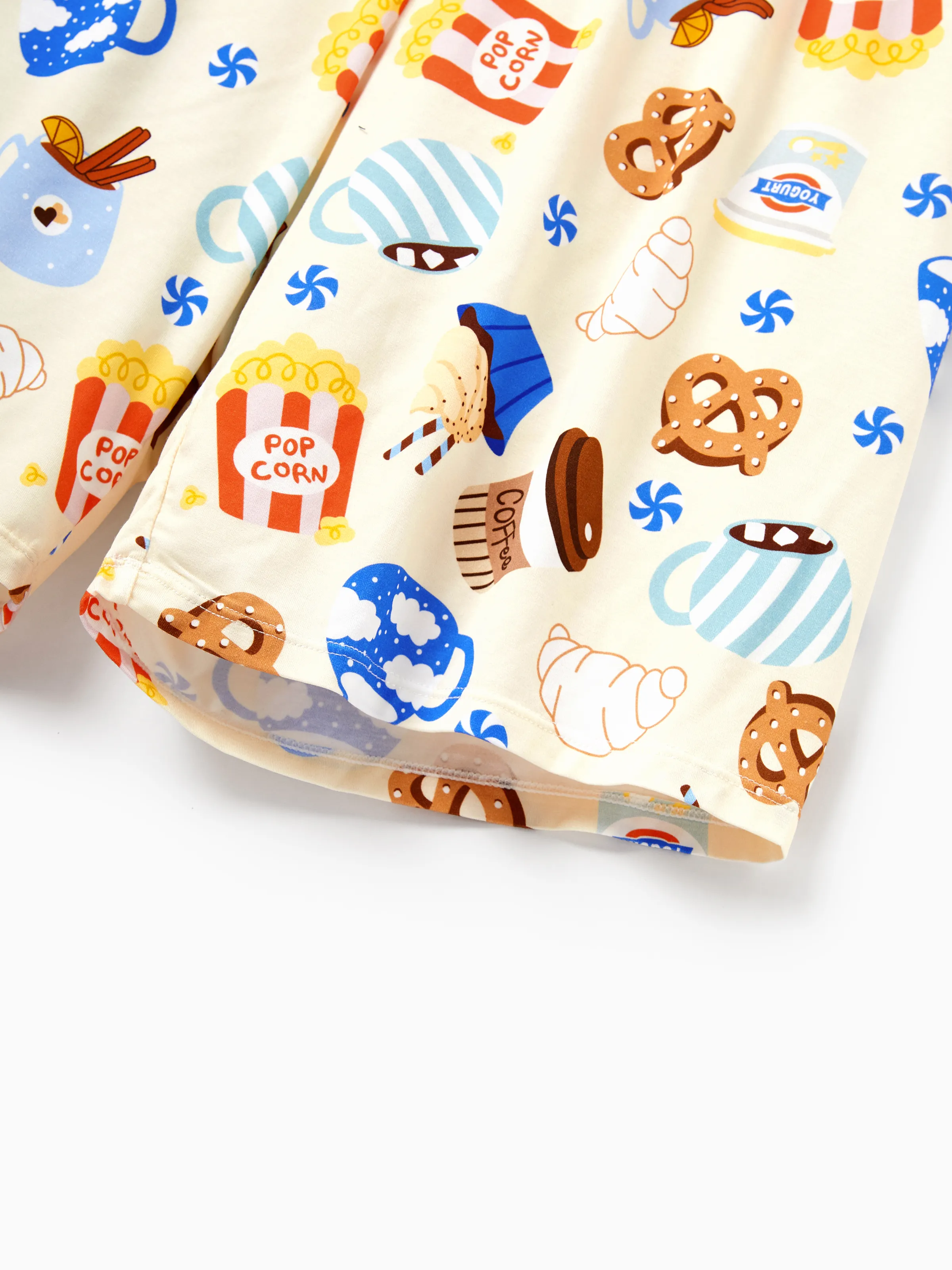 Daddy & Son Bamboo Pajamas Buttery Soft Bamboo Viscose PJs for Men Women Kids Toddler Baby, Cozy Dessert Print Short-sleeve Sleepwear Blue - Image 10