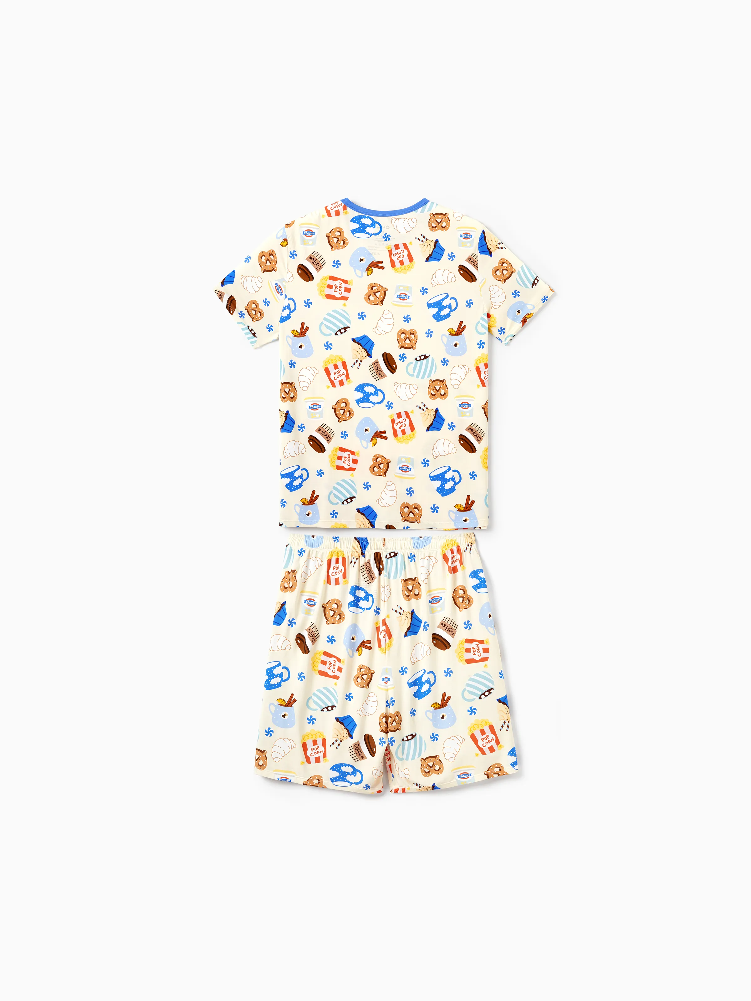 Daddy & Son Bamboo Pajamas Buttery Soft Bamboo Viscose PJs for Men Women Kids Toddler Baby, Cozy Dessert Print Short-sleeve Sleepwear Blue - Image 7
