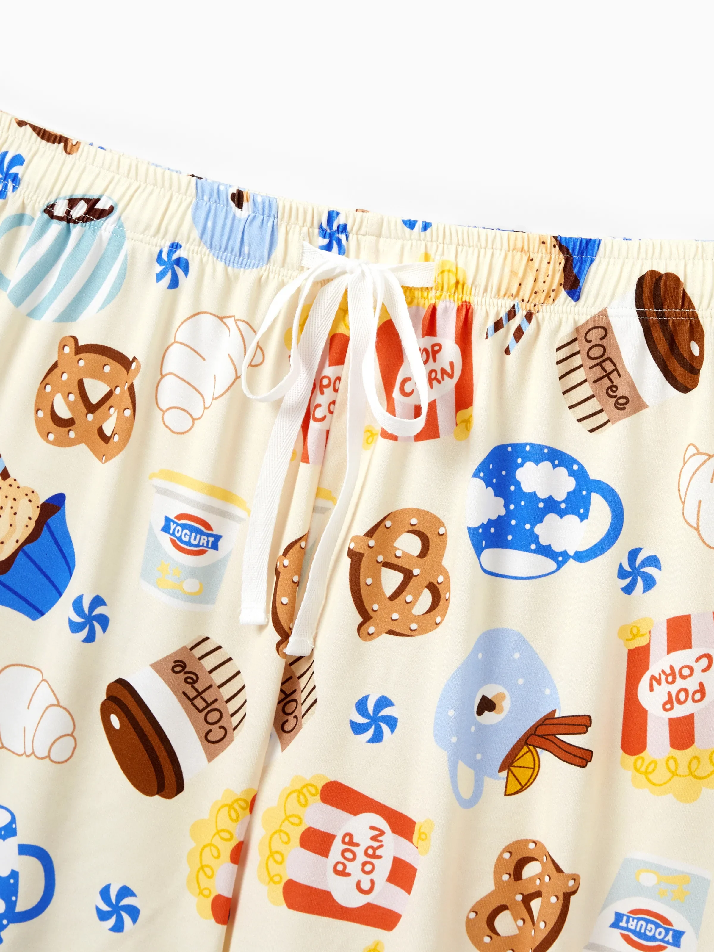 Daddy & Son Bamboo Pajamas Buttery Soft Bamboo Viscose PJs for Men Women Kids Toddler Baby, Cozy Dessert Print Short-sleeve Sleepwear Blue - Image 9
