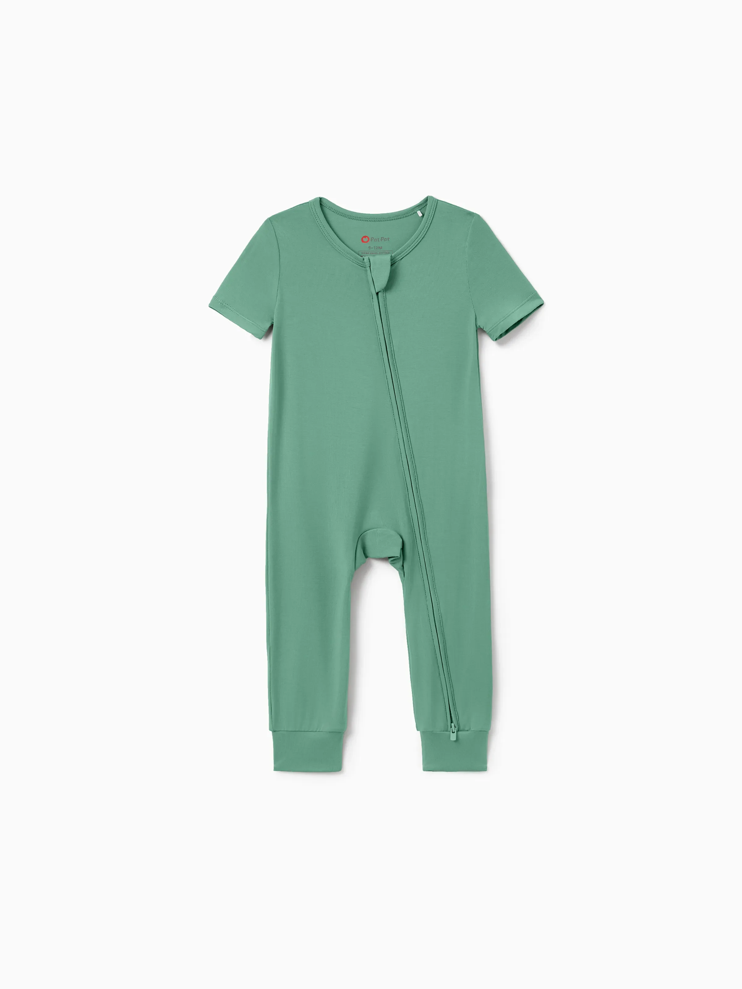 Daddy & Son Bamboo Pajamas Buttery Soft Bamboo Viscose PJs for Men Women Kids Toddler Baby, Solid Color Short Sleeve Shirt & Shorts Sleepwear Green - Image 14