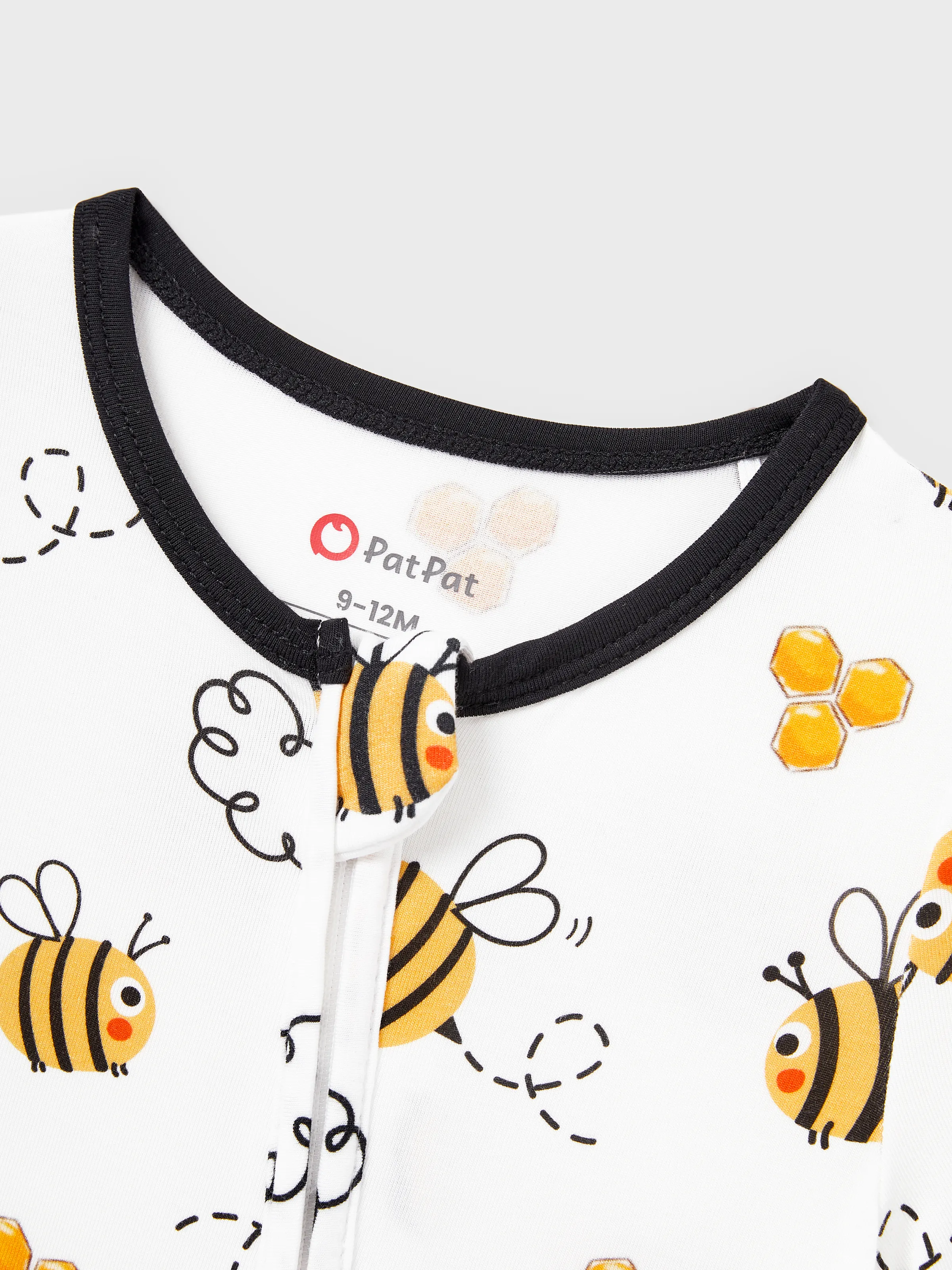 Daddy & Son Bamboo Pajamas Soft Bamboo Viscose PJs for Men Women Kids Toddler, Cute Bee Print Sleepwear with Short Sleeve Top and Long Pants White - Image 20