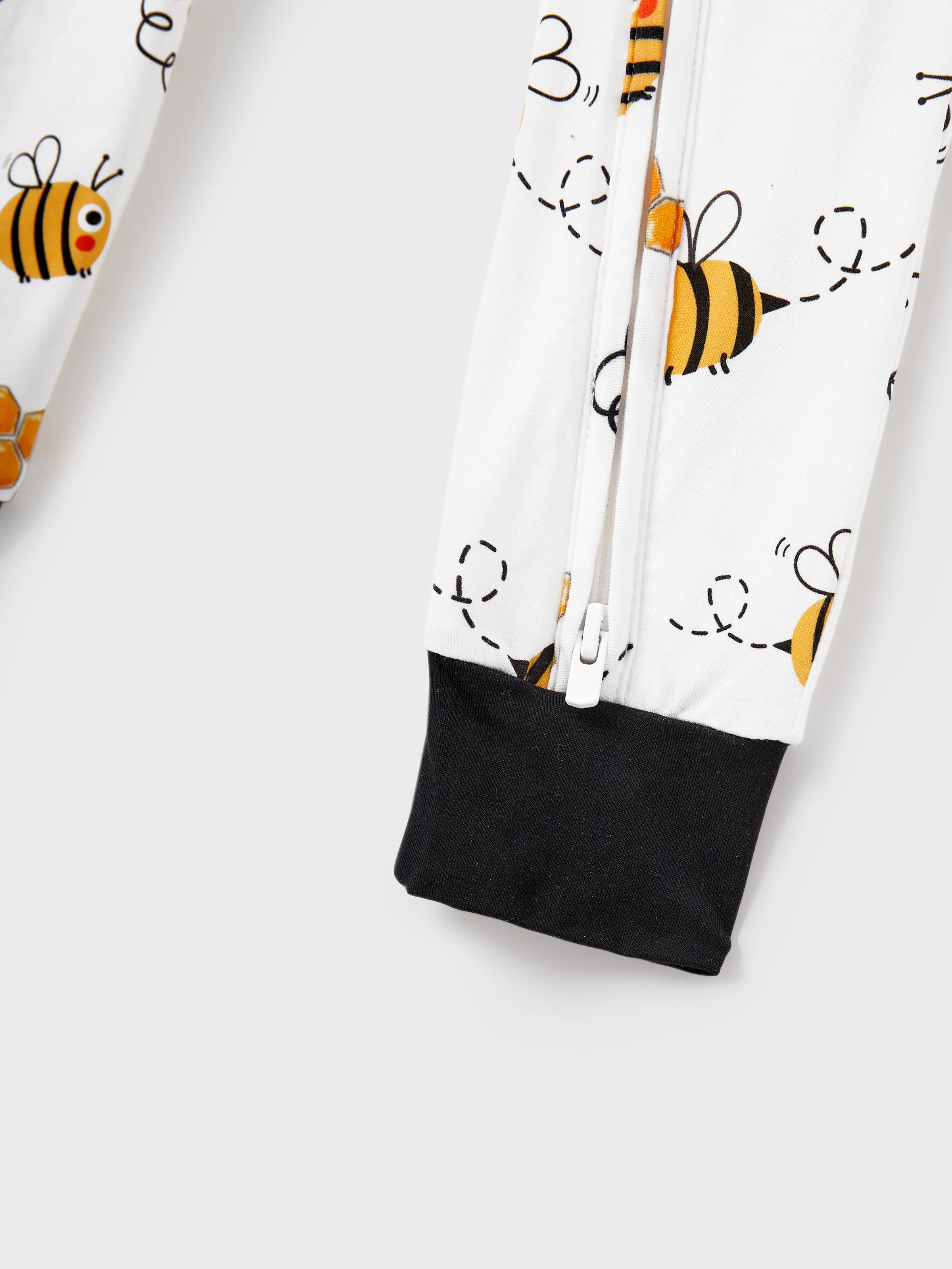 Daddy & Son Bamboo Pajamas Soft Bamboo Viscose PJs for Men Women Kids Toddler, Cute Bee Print Sleepwear with Short Sleeve Top and Long Pants White - Image 22