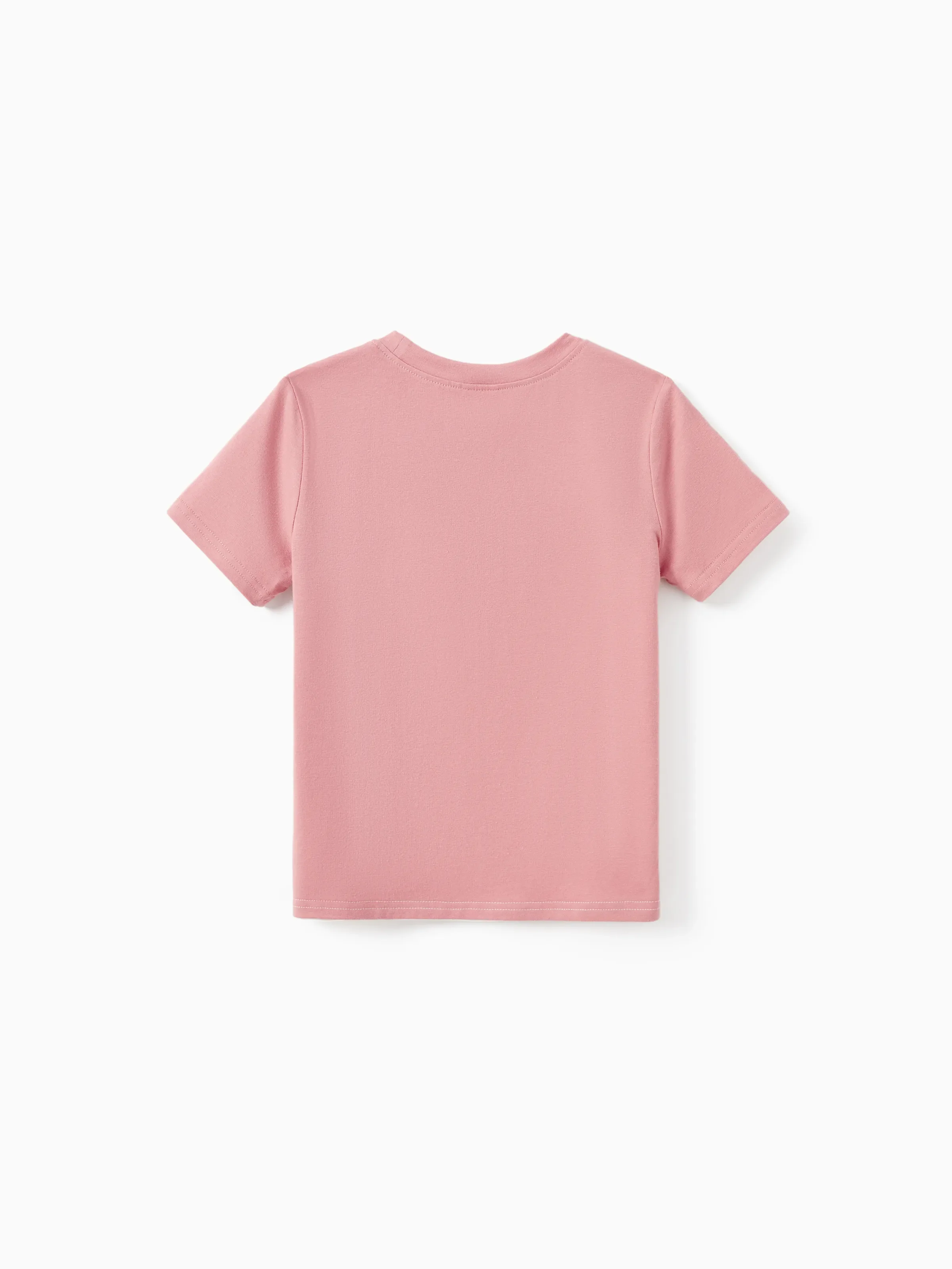 Daddy & Son Blue Cotton Colorblock Tee Shirt Set Pink - Image 9