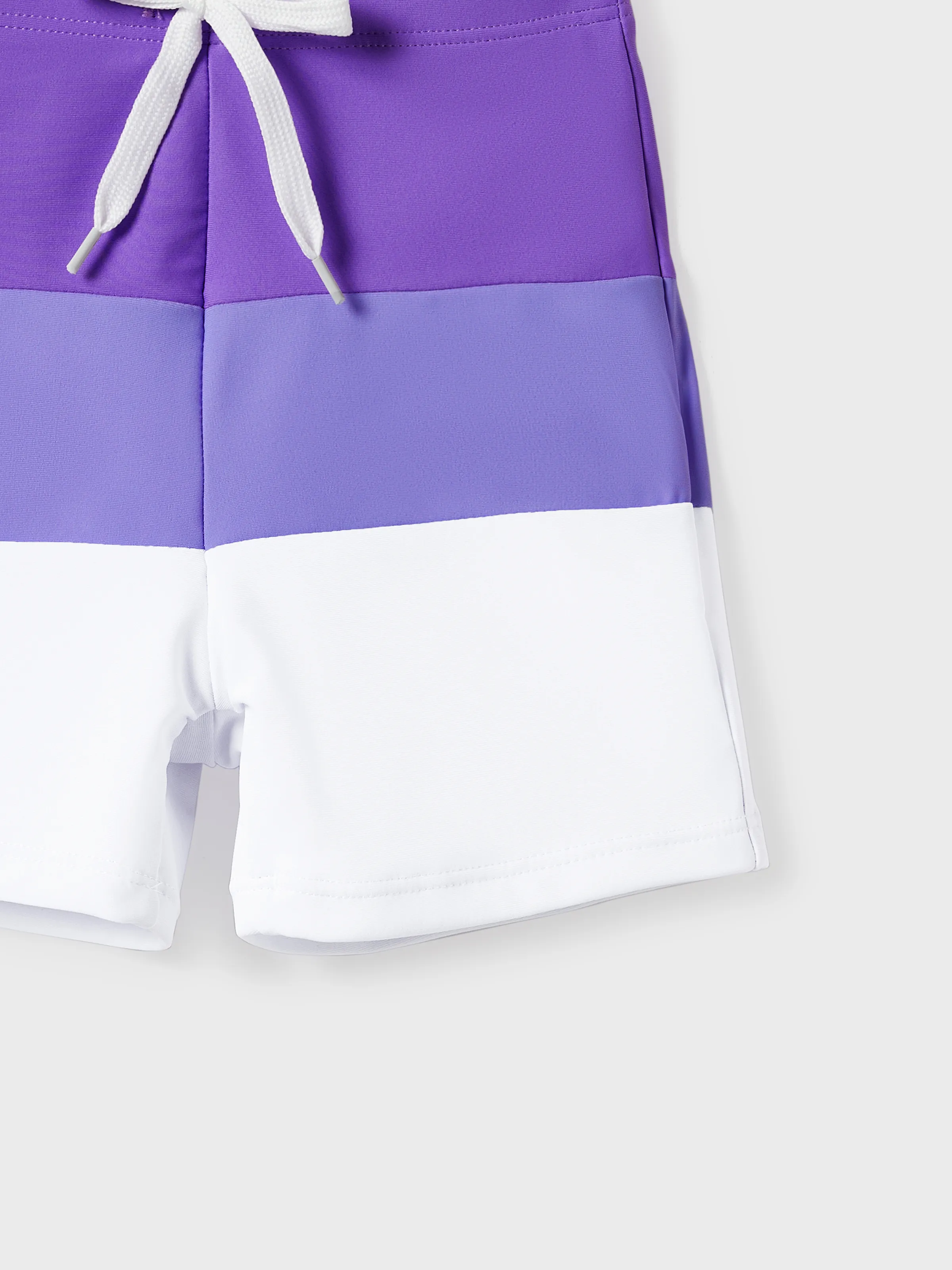 Daddy & Son Color-block Swim Trunks (Quick-Dry) ColorBlock - Image 10