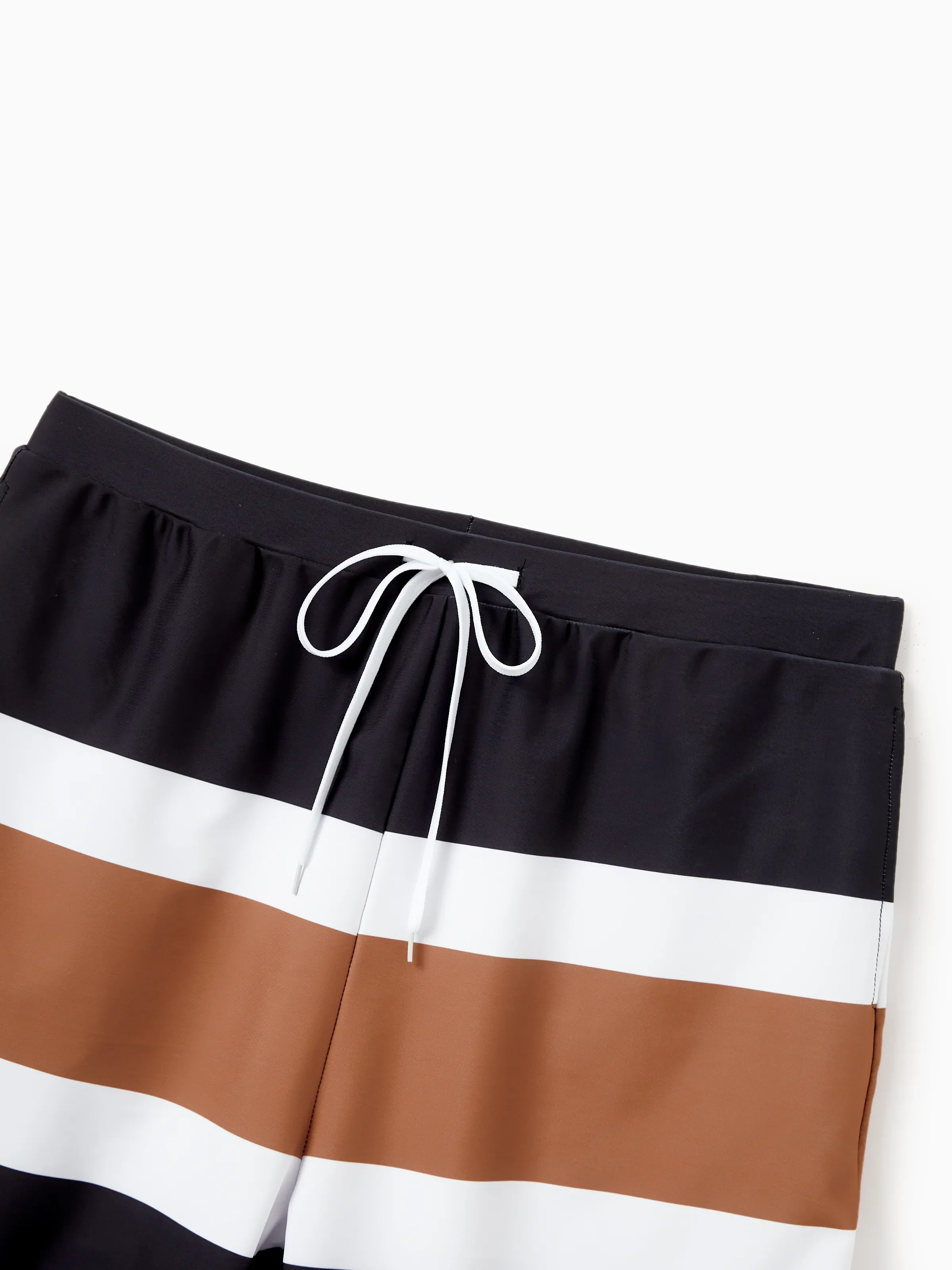 Daddy & Son Color Block Swimsuits Striped Bikini & Swim Trunks Set Color block - Image 5