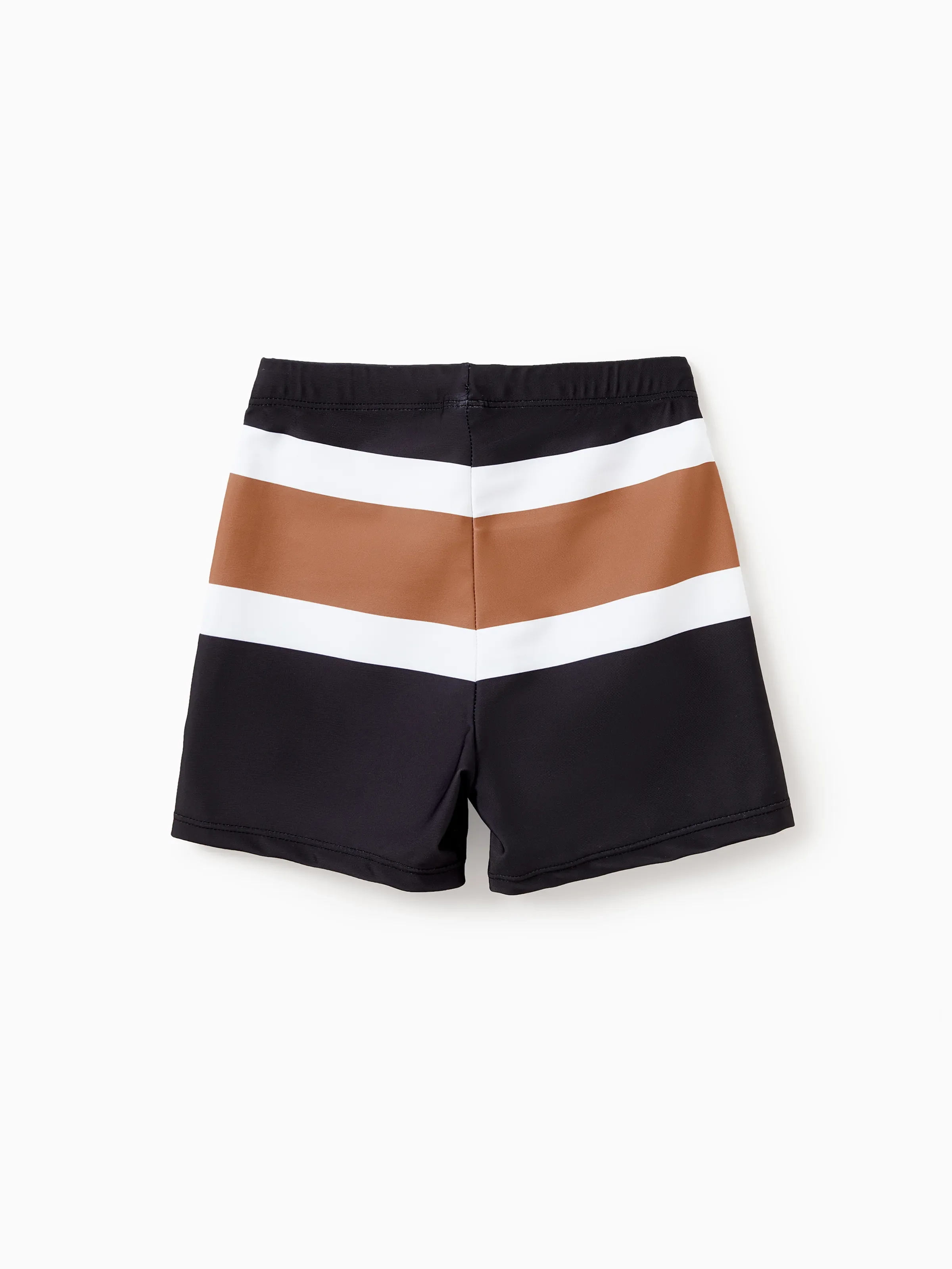 Daddy & Son Color Block Swimsuits Striped Bikini & Swim Trunks Set Color block - Image 9