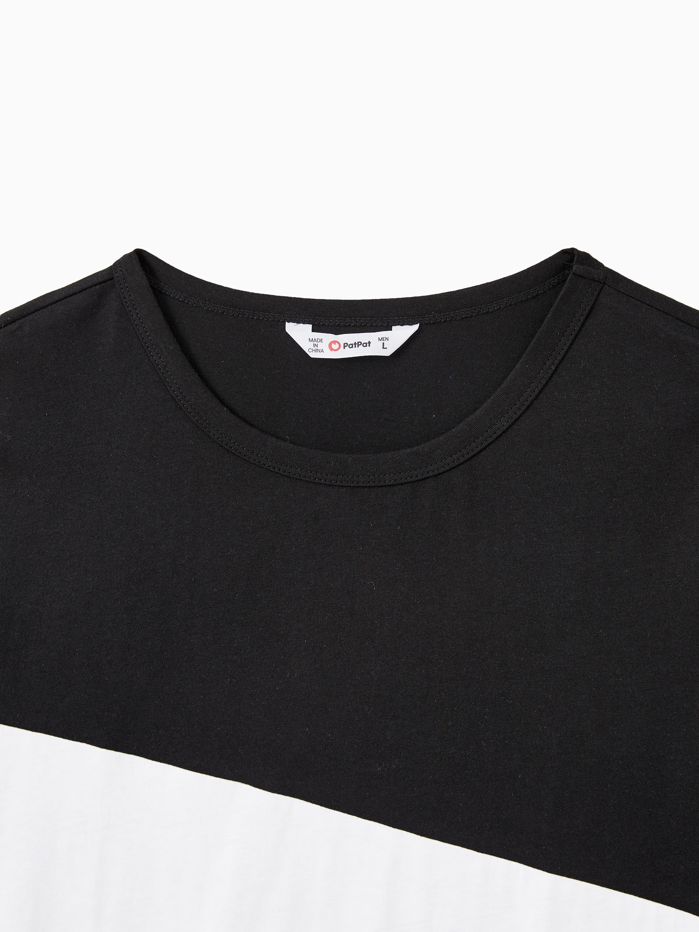 Daddy & Son Cross Back Colorblock Top Sets Black - Image 5
