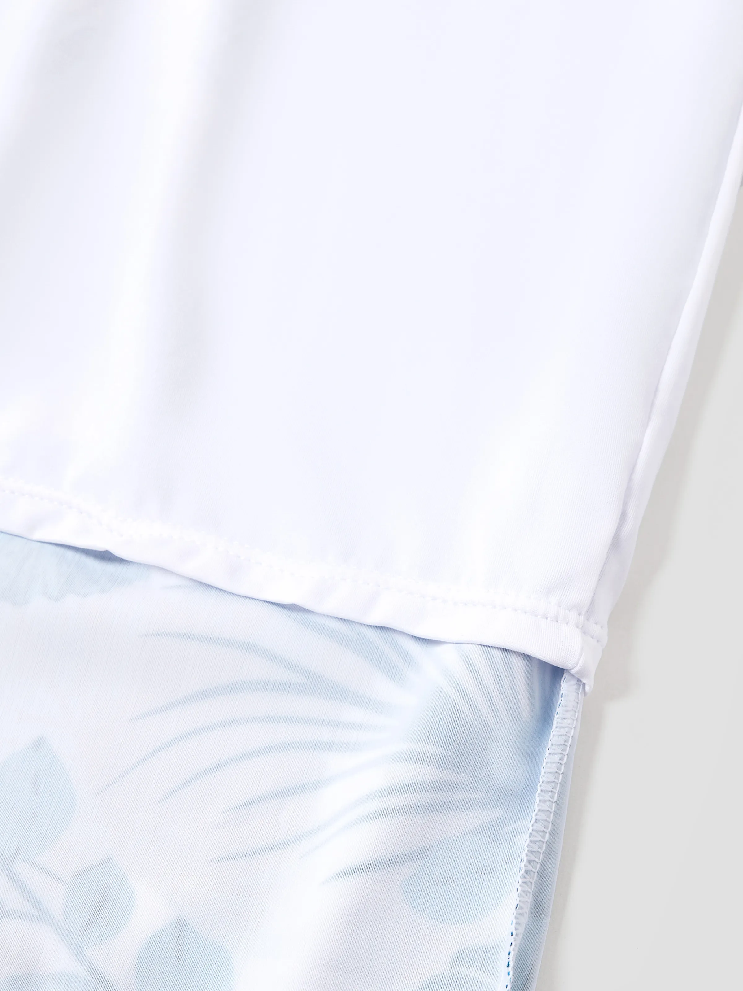 Daddy & Son Drawstring Swim Trunks or Cut Out Lace UP Back One-Piece Swimsuit BLUEWHITE - Image 6