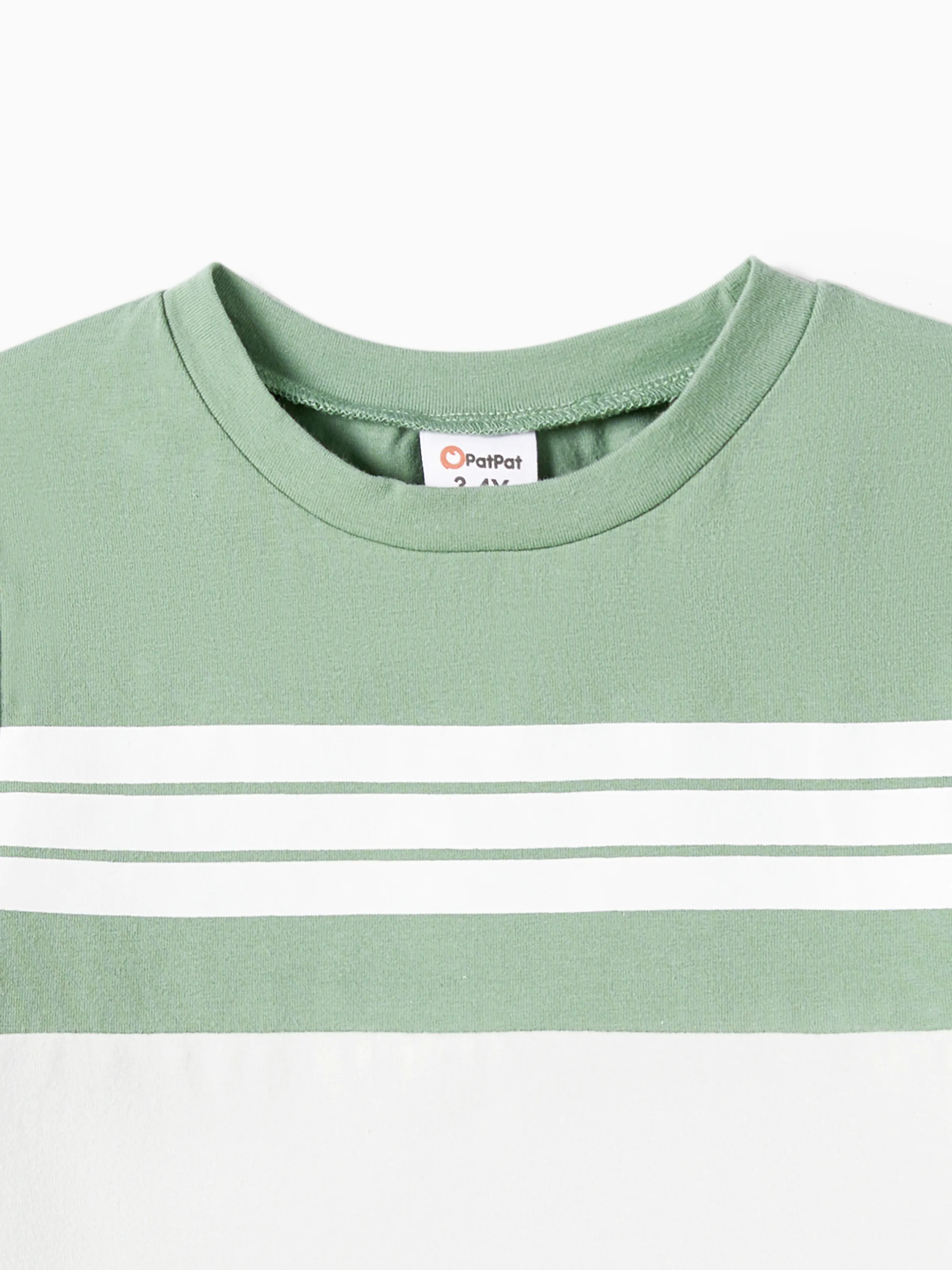 Daddy & Son Elegant Broken Flower Matching T-Shirt Outfits for Family, Medium Thickness Green - Image 10