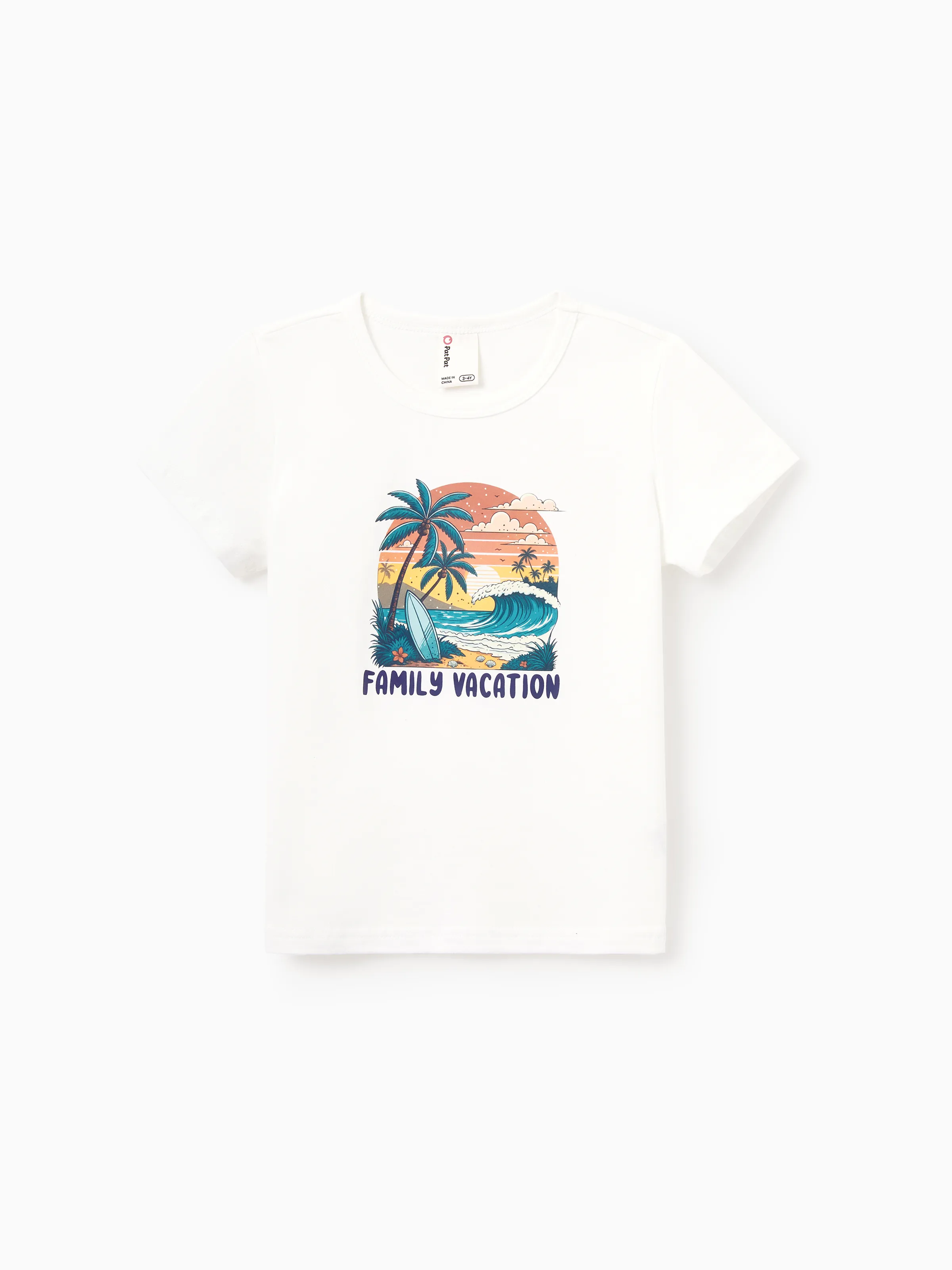 Daddy & Son "Family Vacation" Graphic Cotton Tees Tropical Surf Print T-Shirt Multi-color - Image 8