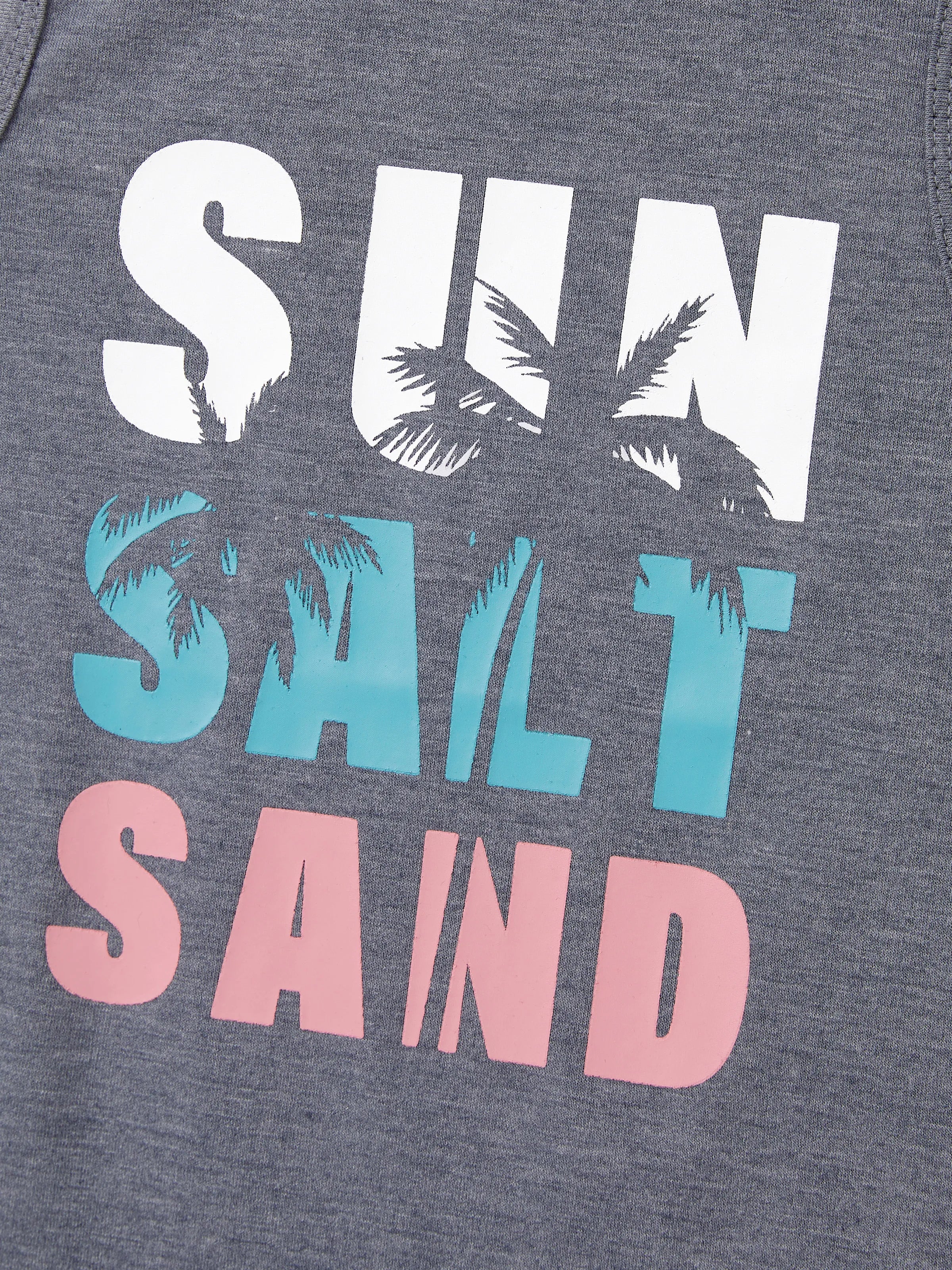 Daddy & Son Letter Print Sleeveless Tank Top Set Grey - Image 12