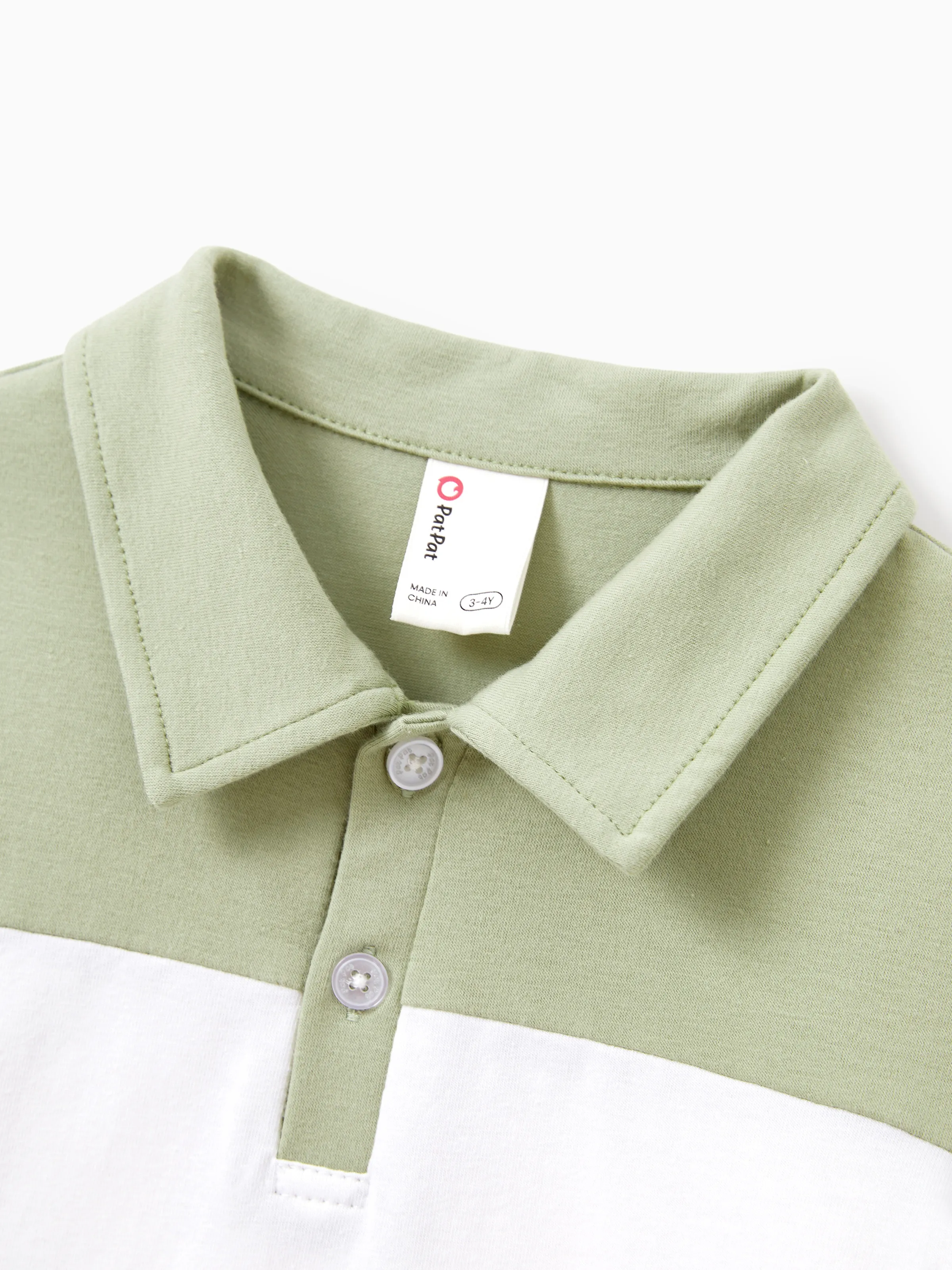 Daddy & Son Outfits Tropical Floral Print Strap Dress or Short-sleeve Colorblock Shirts Set Pale Green - Image 16