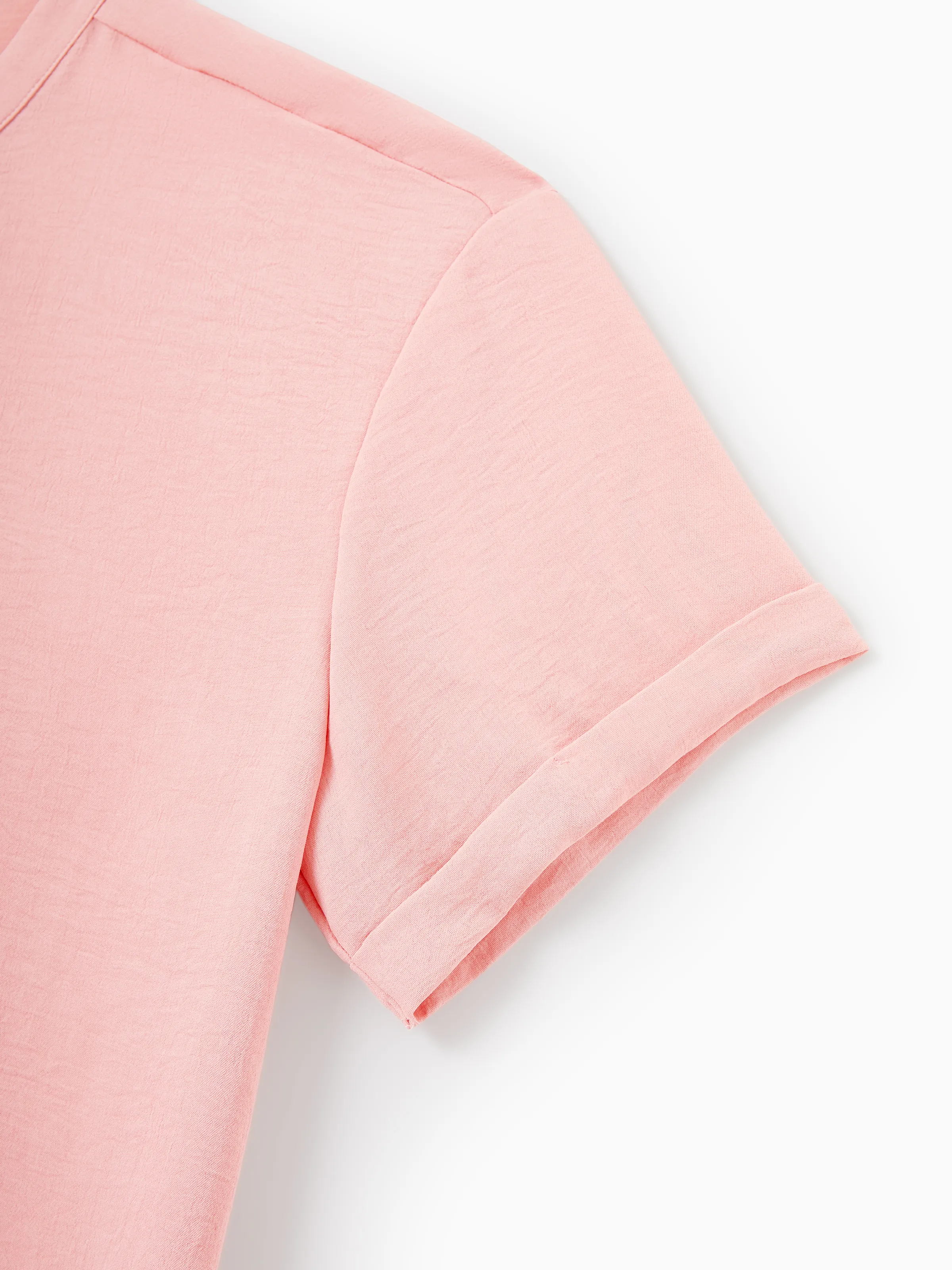 Daddy & Son Pink Outfits, Solid Color Shirts for Dad & Son, Perfect for Summer Family Outings and Photos - Image 7