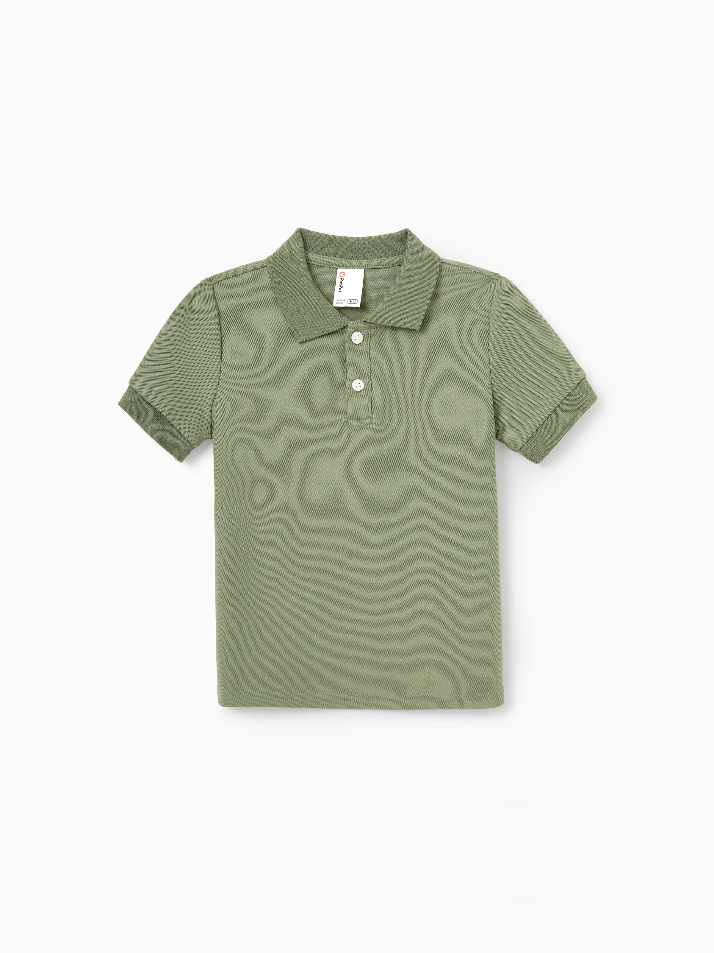 Daddy & Son Polo Collar Short-sleeve Shirt or V-neck Strappy Mesh Dress Green - Image 13
