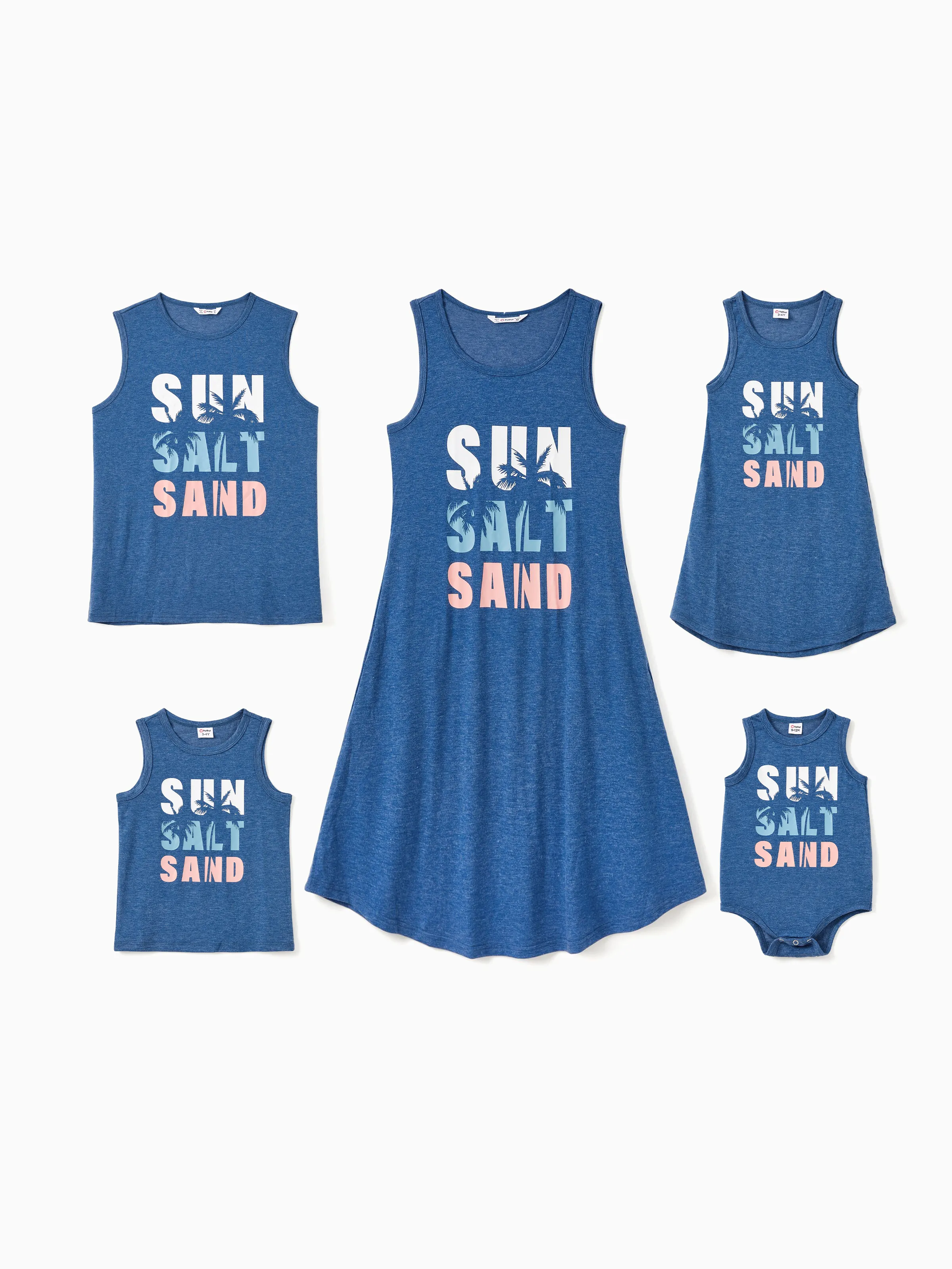 Daddy & Son Sets Blue Tank Top Blue - Image 2