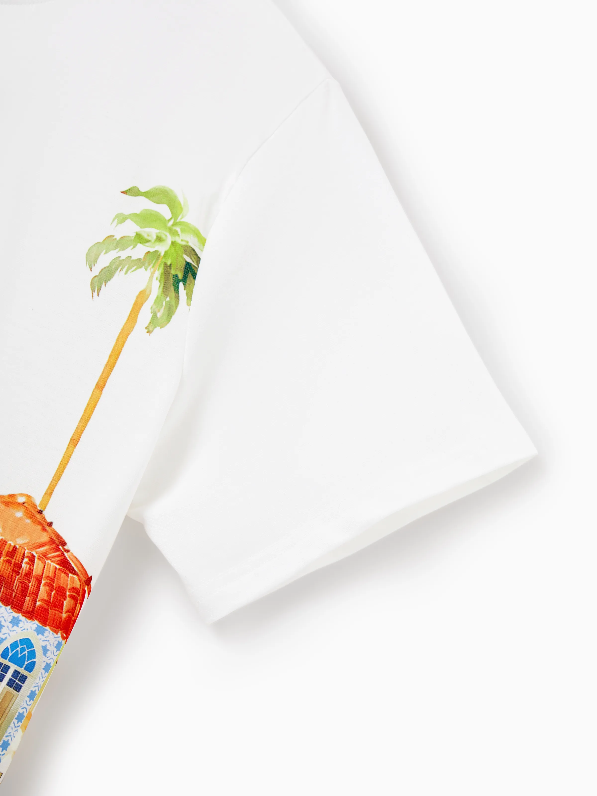 Daddy & Son Vacation Set Tropical Pineapple Coconut Tree Print Short-sleeve T-shirt or Hollow out Strap Dress for Summer Vacation White - Image 9