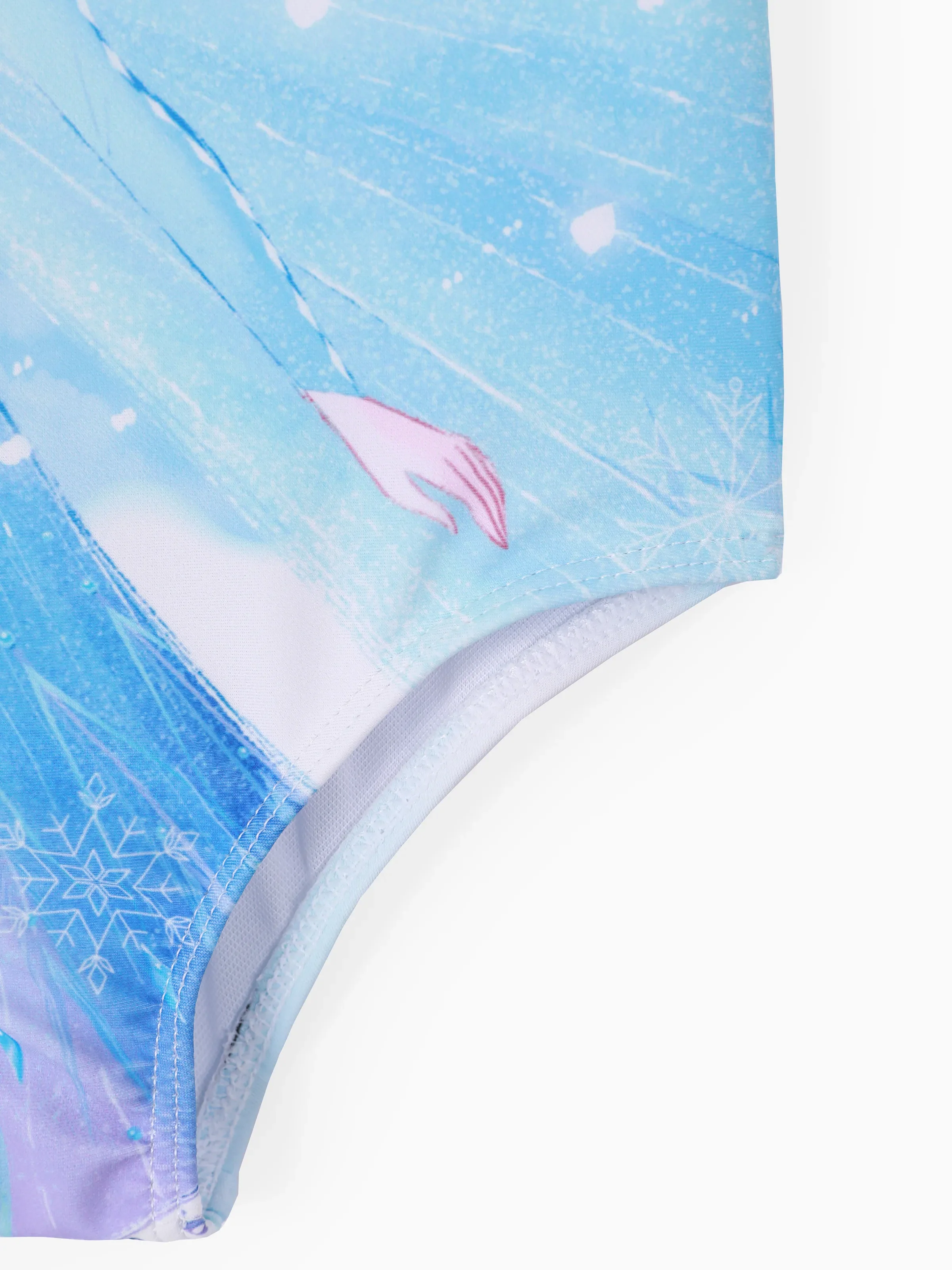 Disney Frozen Elsa Toddler Girl Elsa Ruffle UPF 50+ Swimsuit Blue - Image 7
