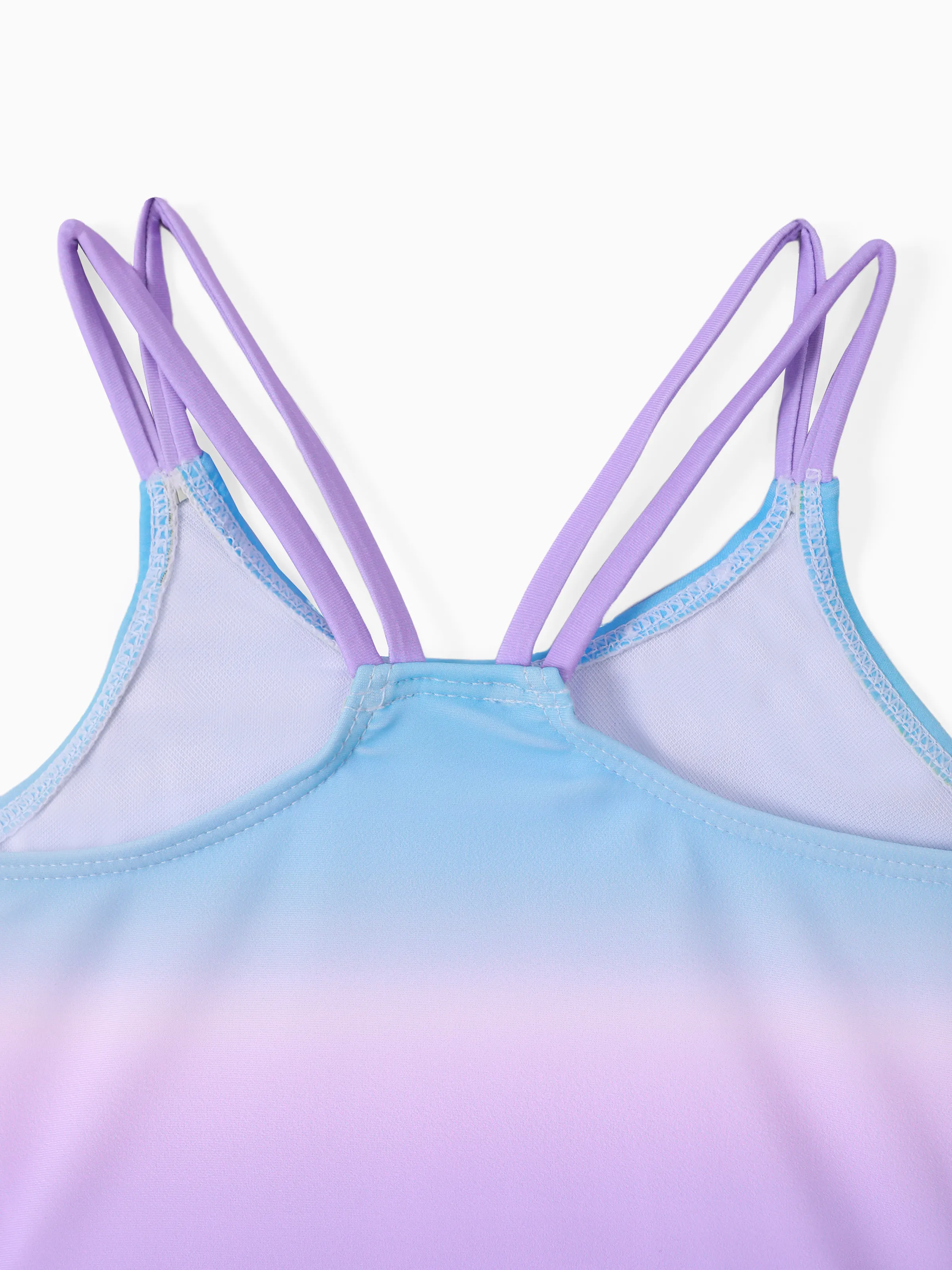 Disney Frozen Elsa Toddler Girl Elsa Ruffle UPF 50+ Swimsuit Blue - Image 6