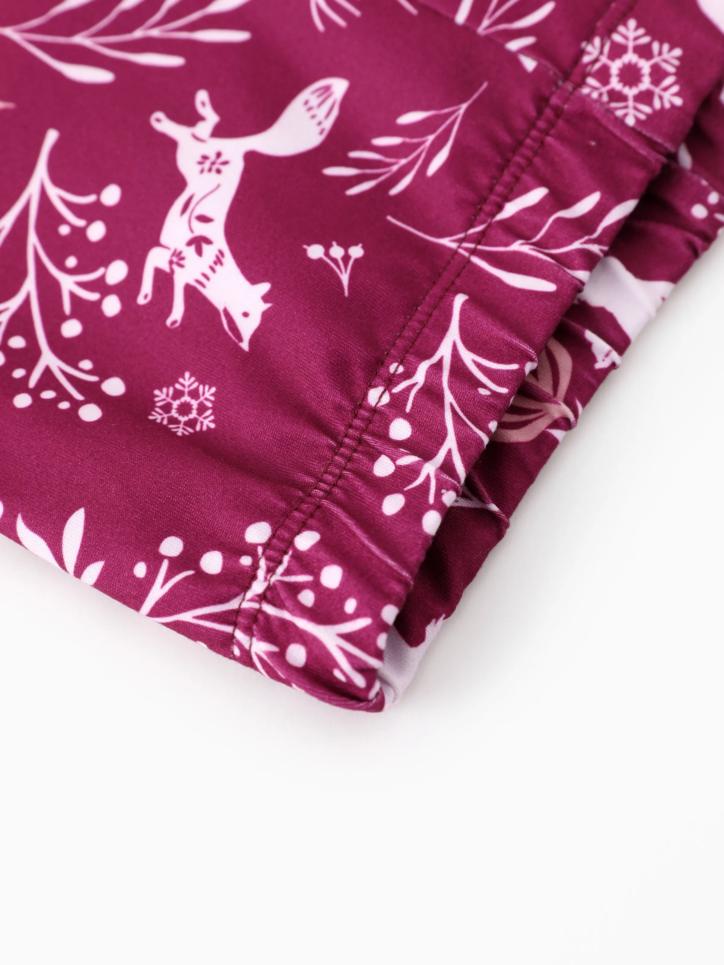 Disney Frozen Toddler Girl 2pcs Anna Floral Print Ruffle Top and Leggings Set Red - Image 9