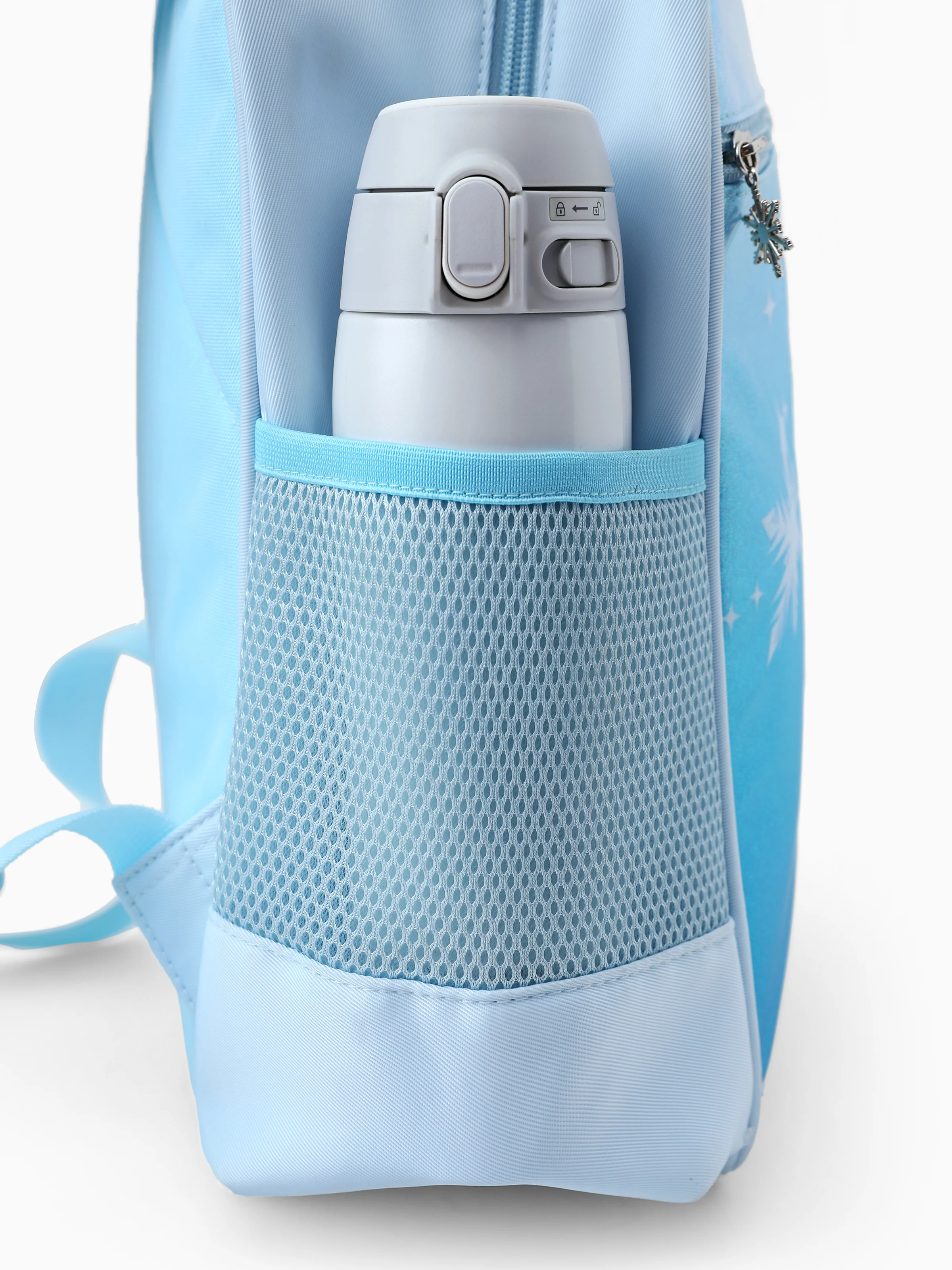 Disney Frozen Toddler Girl Elsa Backpack with Chest Strap & Bottle Pockets Blue - Image 7