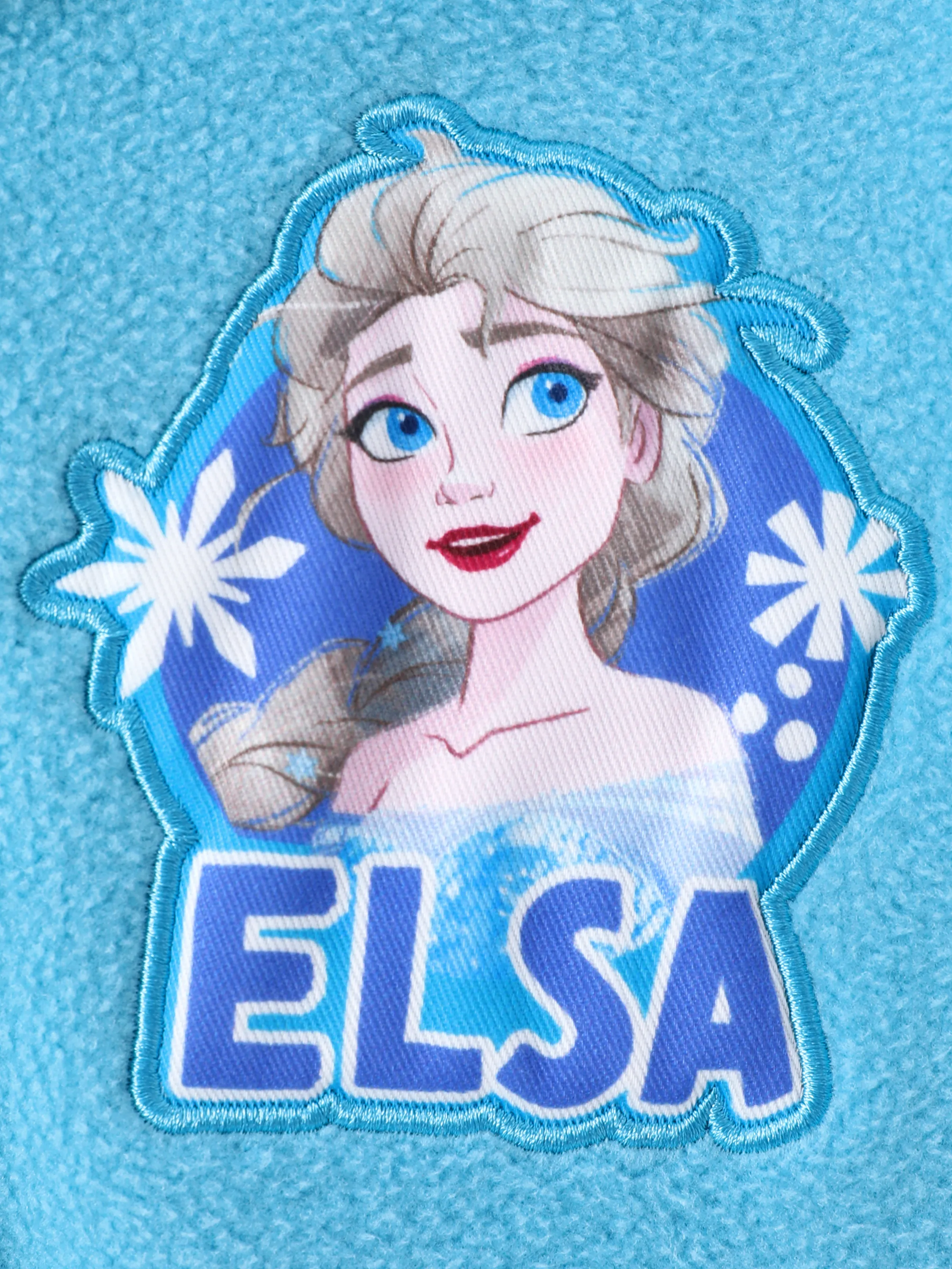 Disney Frozen Toddler Girl Elsa Character Print Colorblock Bomber Jacket Light Blue - Image 2
