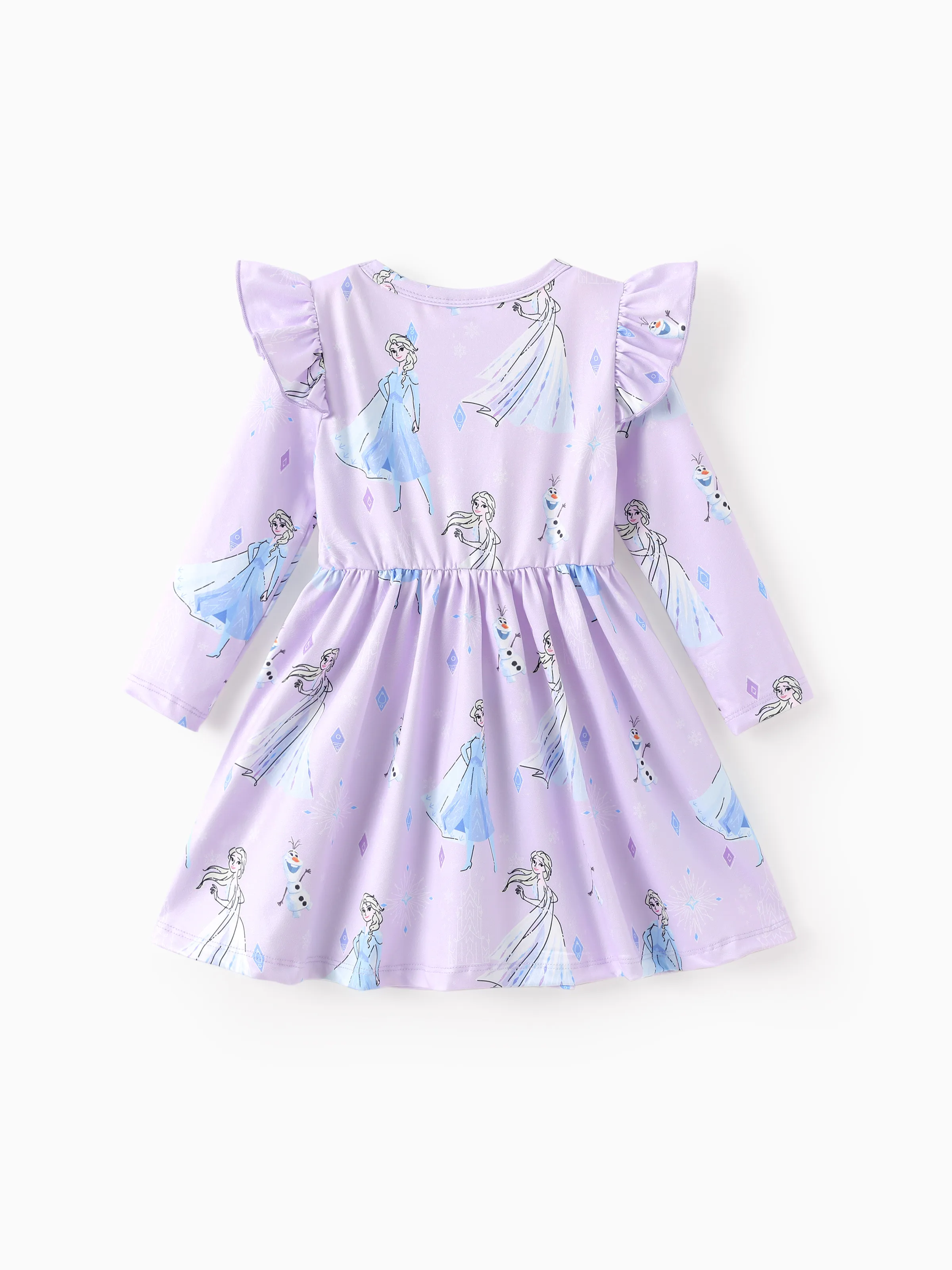 Disney Frozen Toddler Girl Elsa Flutter-sleeve Dress Light Purple - Image 3