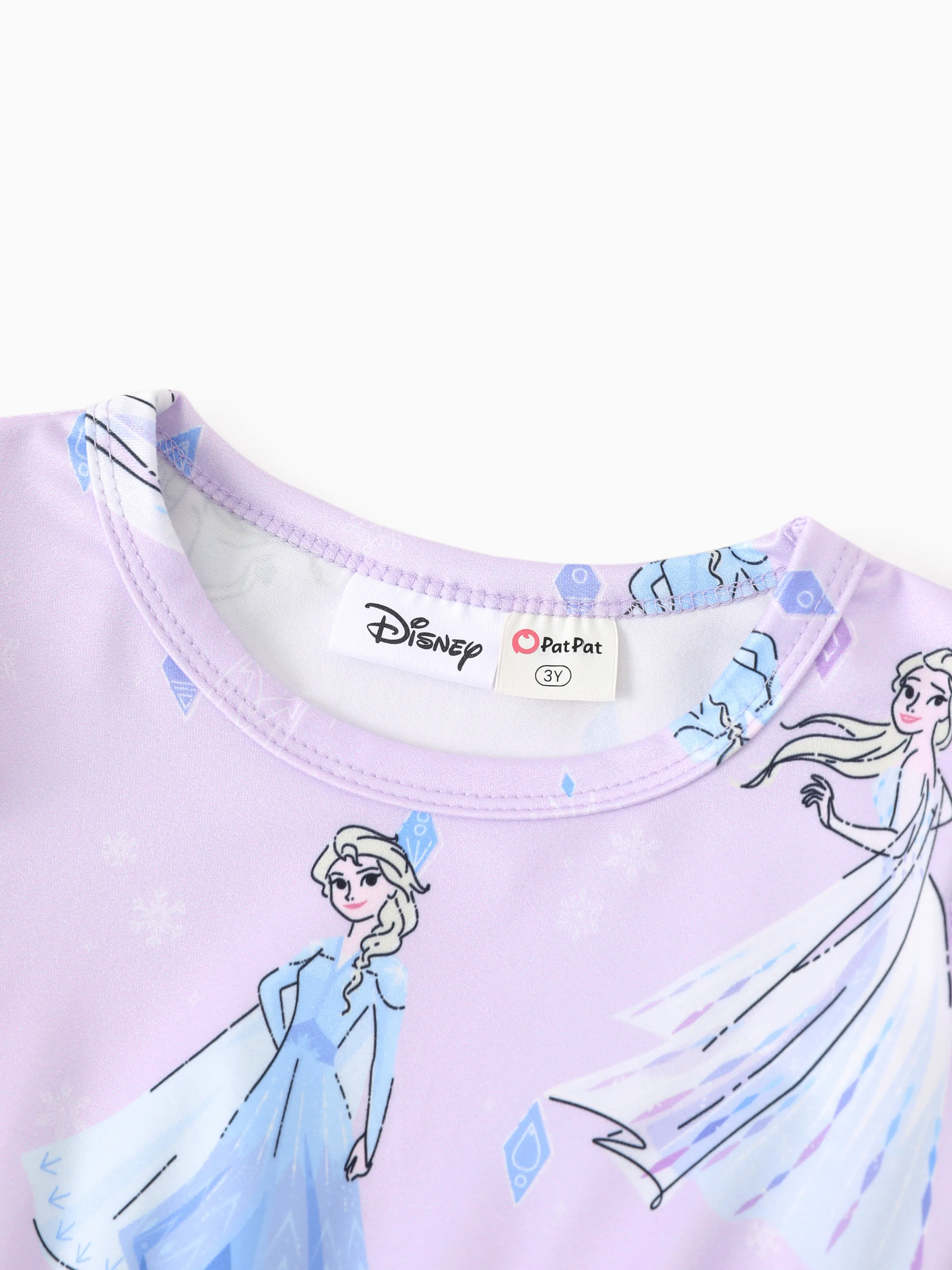 Disney Frozen Toddler Girl Elsa Flutter-sleeve Dress Light Purple - Image 4