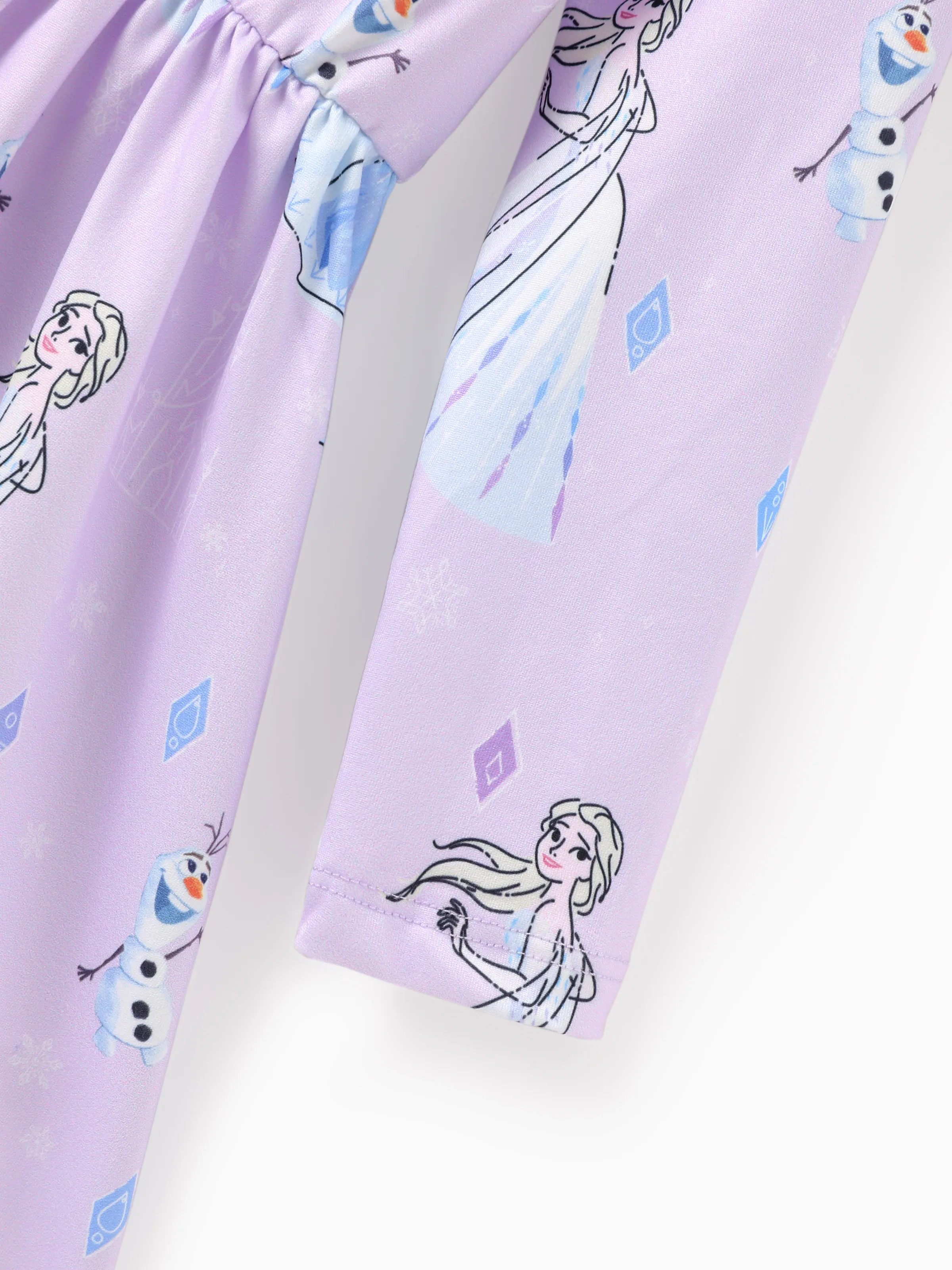Disney Frozen Toddler Girl Elsa Flutter-sleeve Dress Light Purple - Image 6