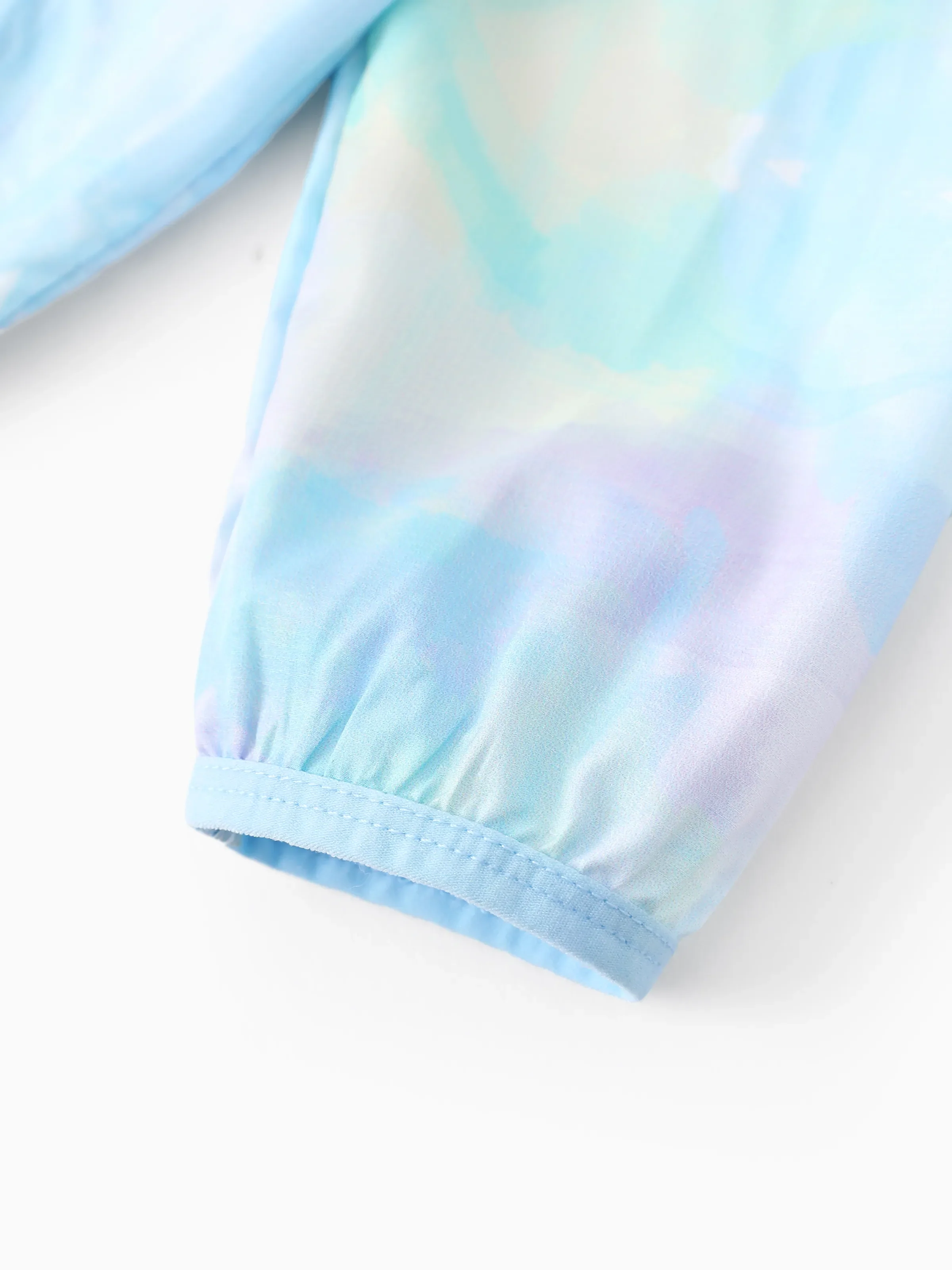 Disney Frozen Toddler Girl Elsa Tie-dyed print Zipper Hooded Sun Protection Jacket Multi-color - Image 5
