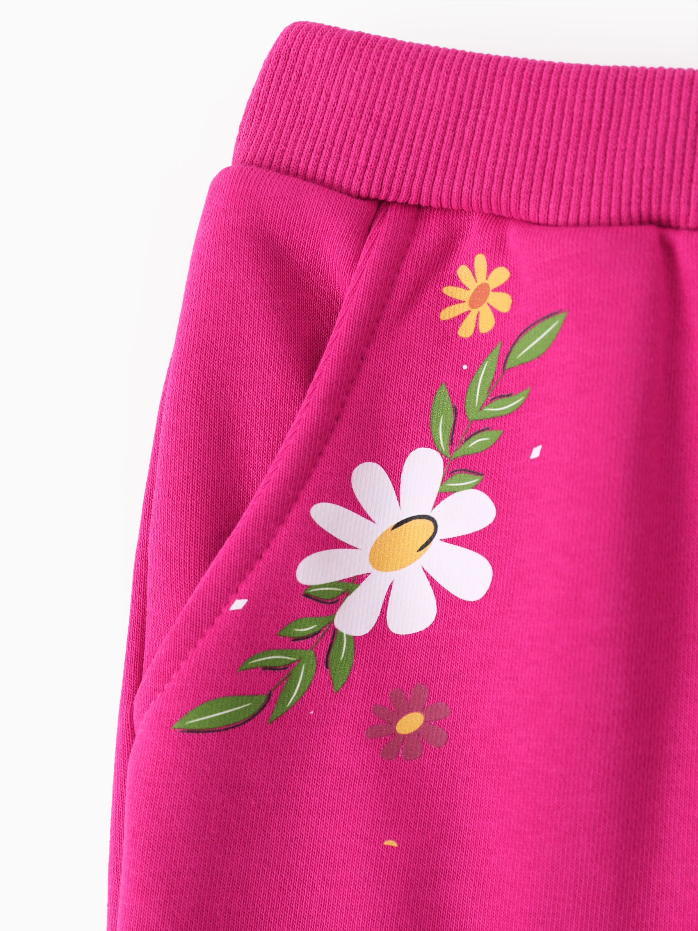Disney Frozen Toddler Girl Elsa/Anna Ruffled Knit Fabric Top and Pants Set Hot Pink - Image 9