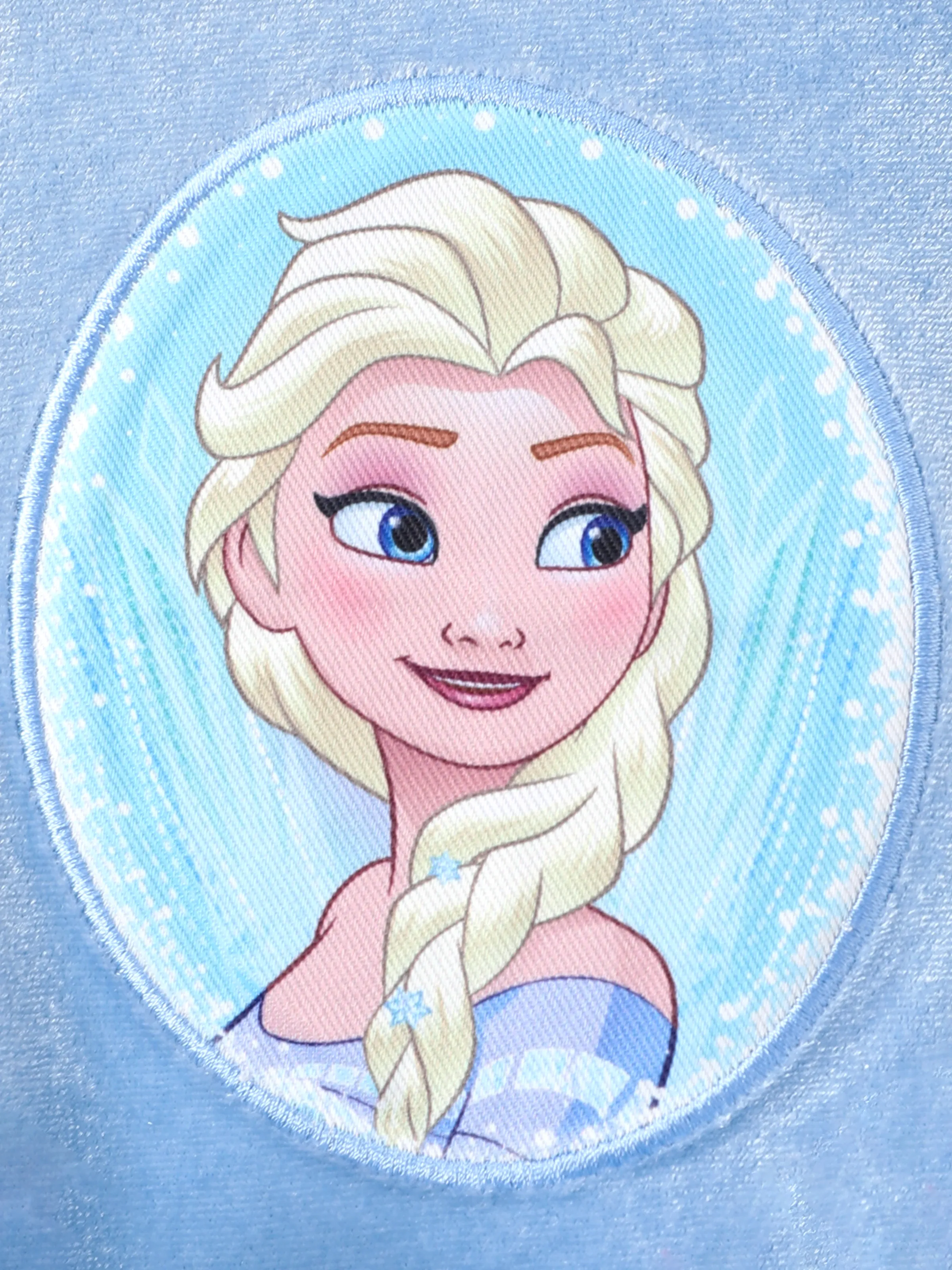 Disney Frozen Toddler Girl 2pcs Elsa Embroidered Snowflake Print Velet Tulle Dress Blue - Image 4