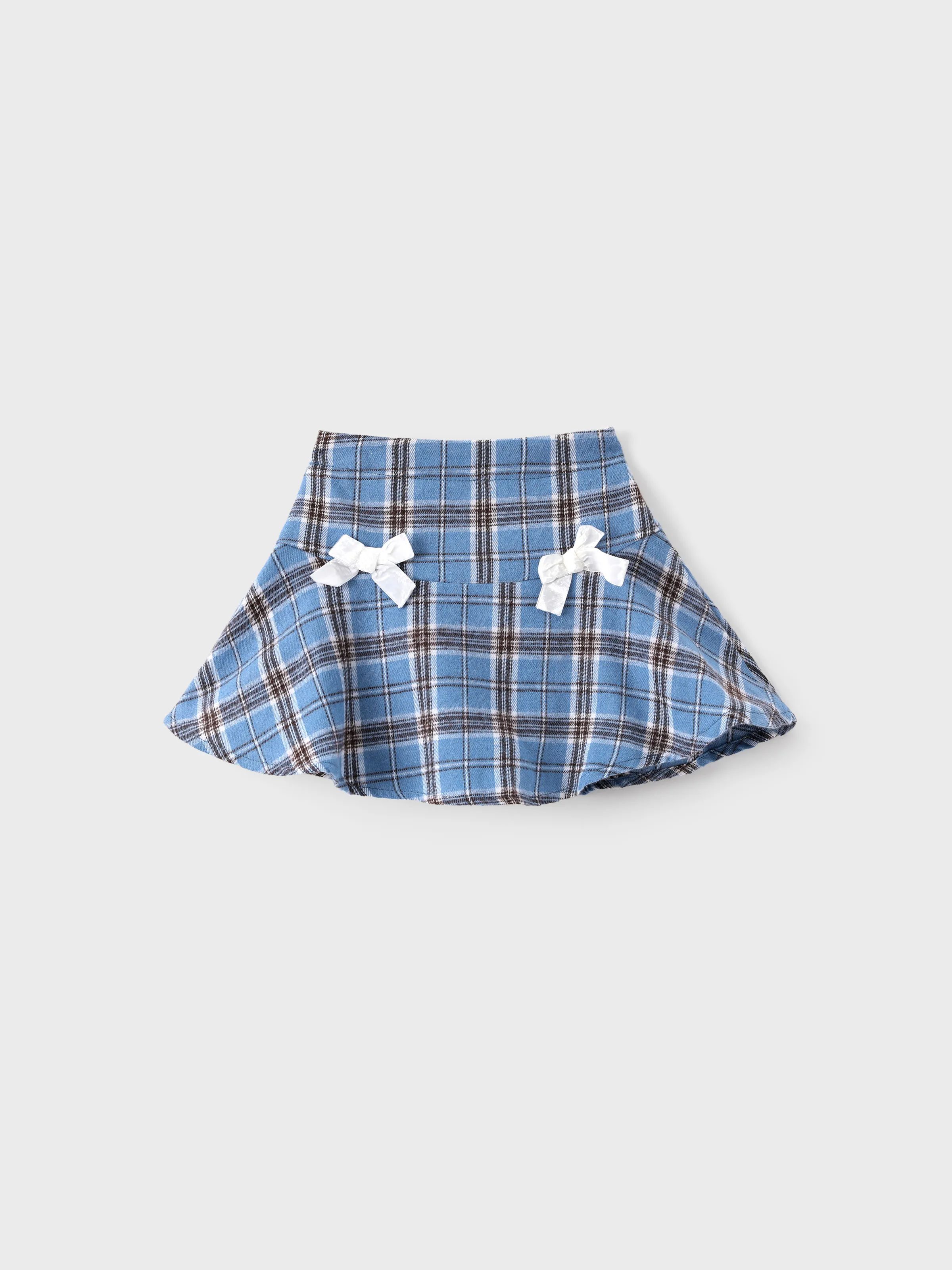 Disney Frozen Toddler Girl 2pcs Elsa Plaid Print with Bows Skirt Set White - Image 12
