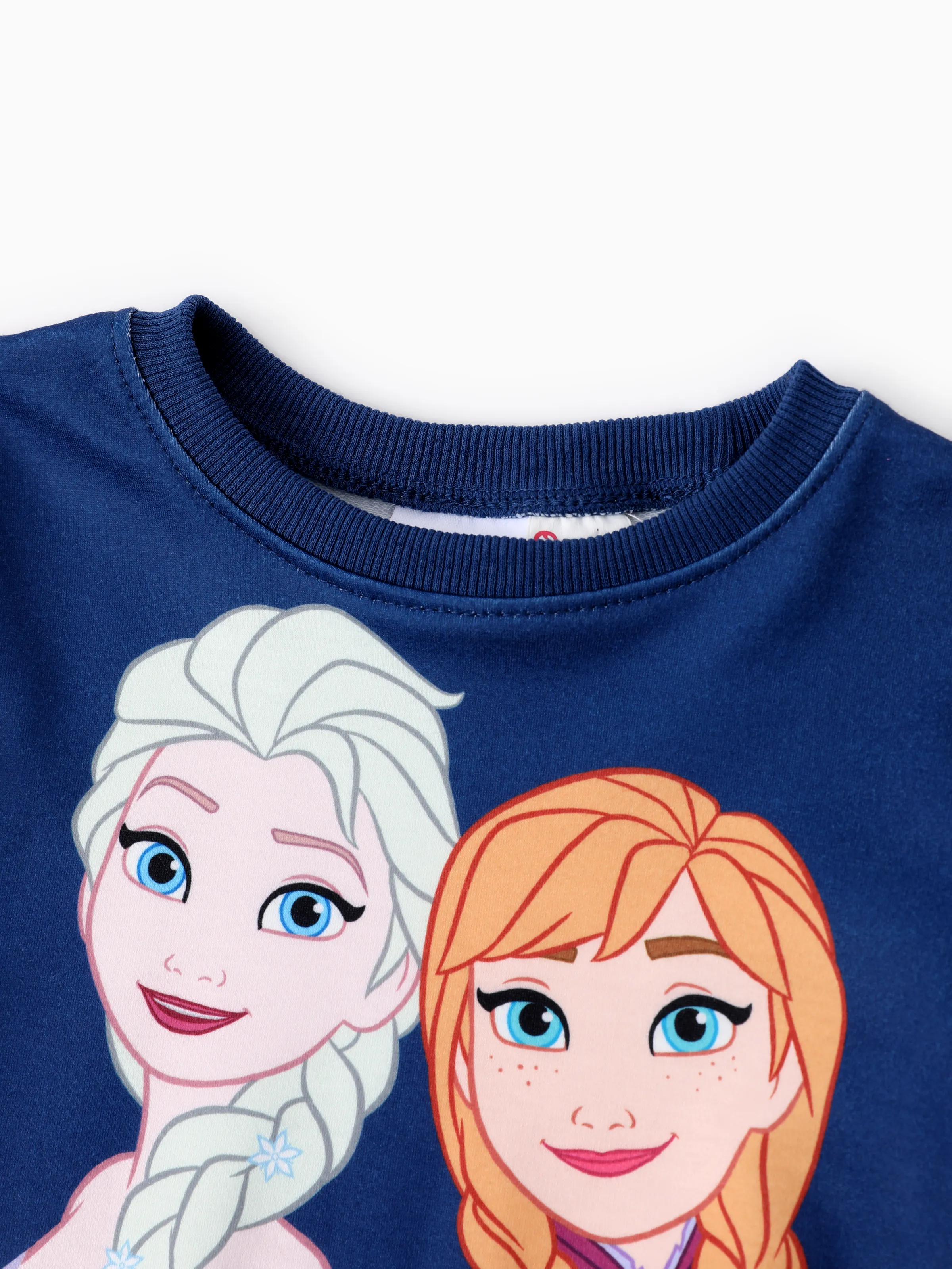 Disney Frozen Toddler Girl Elsa&Anna 2pcs Floral Flutter-sleeve Sweatshirt with Leggings Set DeepBlue - Image 4