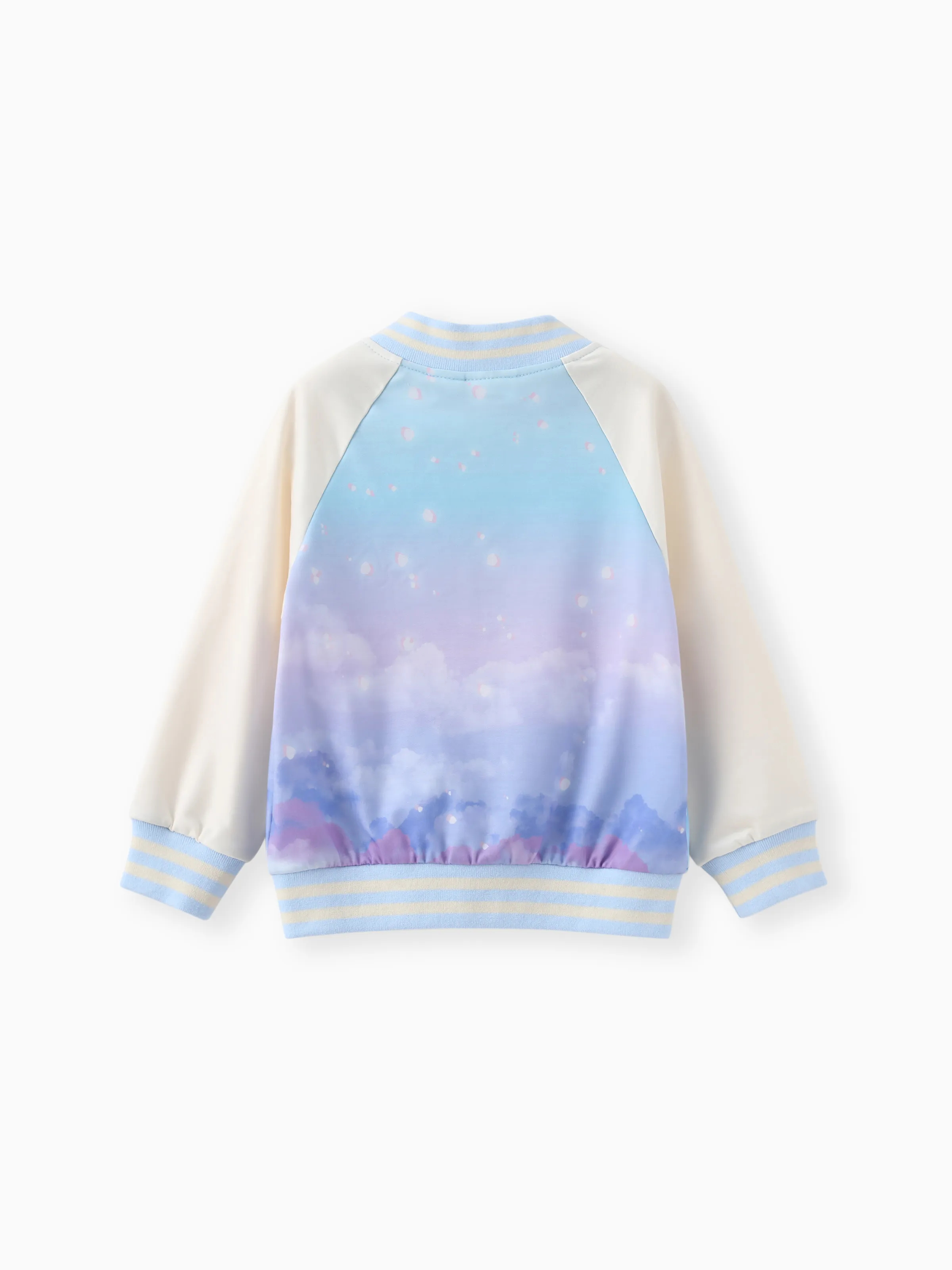 Disney Frozen Toddler Girl Elsa Tie-dye Bomber Jacket Blue - Image 2