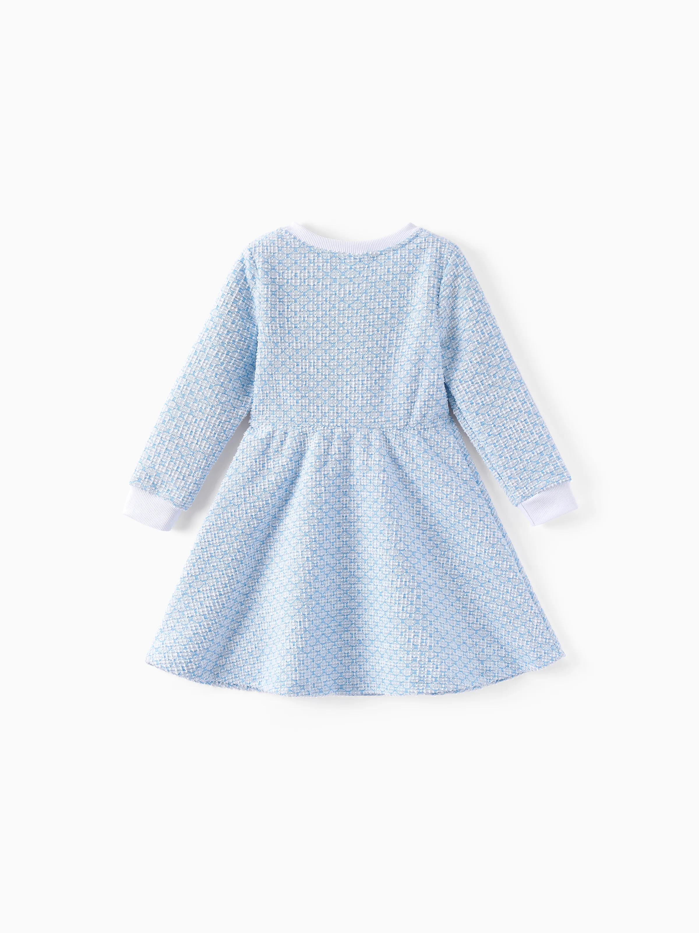 Disney Frozen Toddler/Kids Girl Elsa Embroidered Decorative Button Dress Light Blue - Image 2
