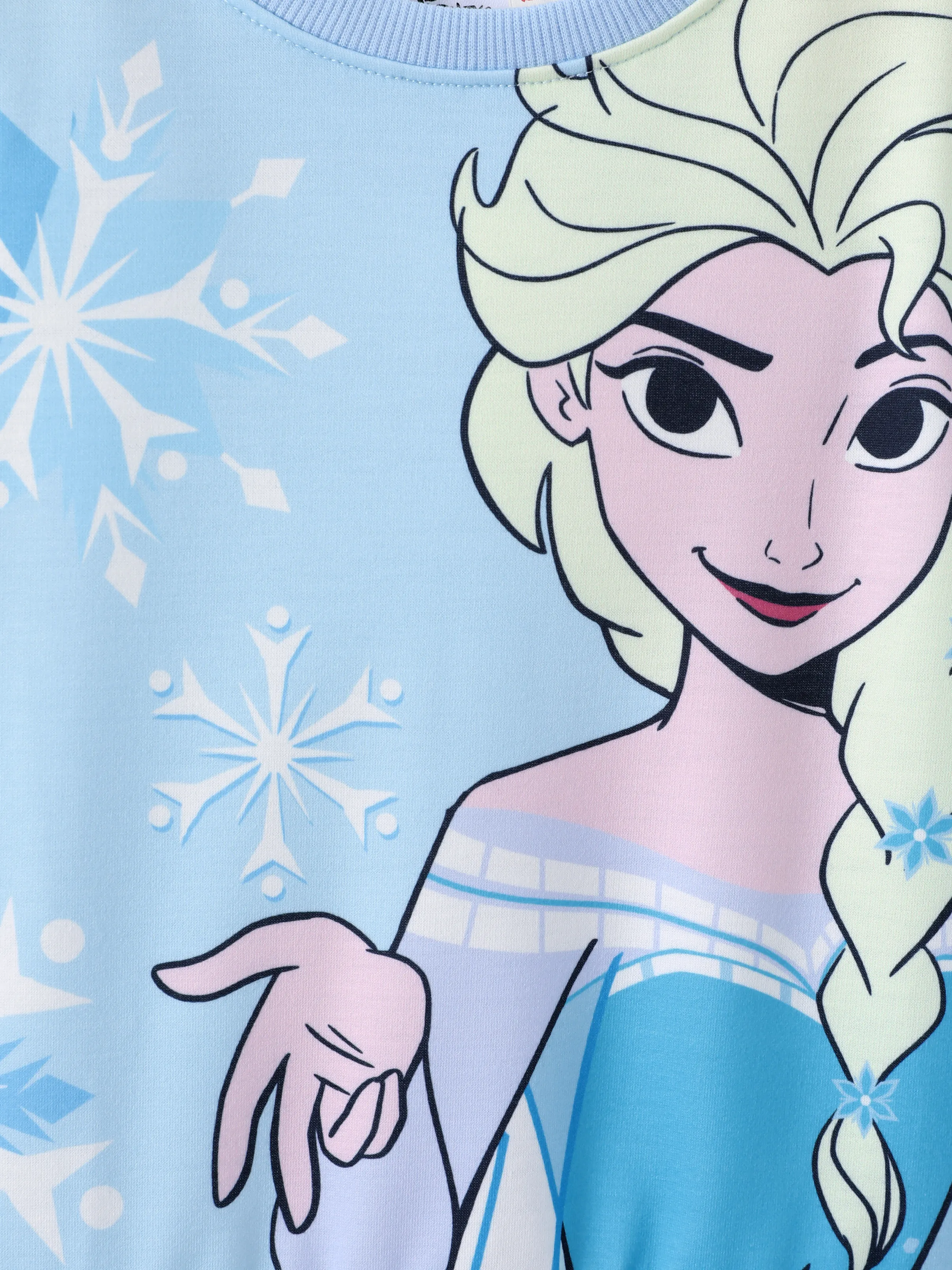 Disney Frozen Toddler/Kid Girl Elsa Gathered Waist Dress Blue Light Blue - Image 2