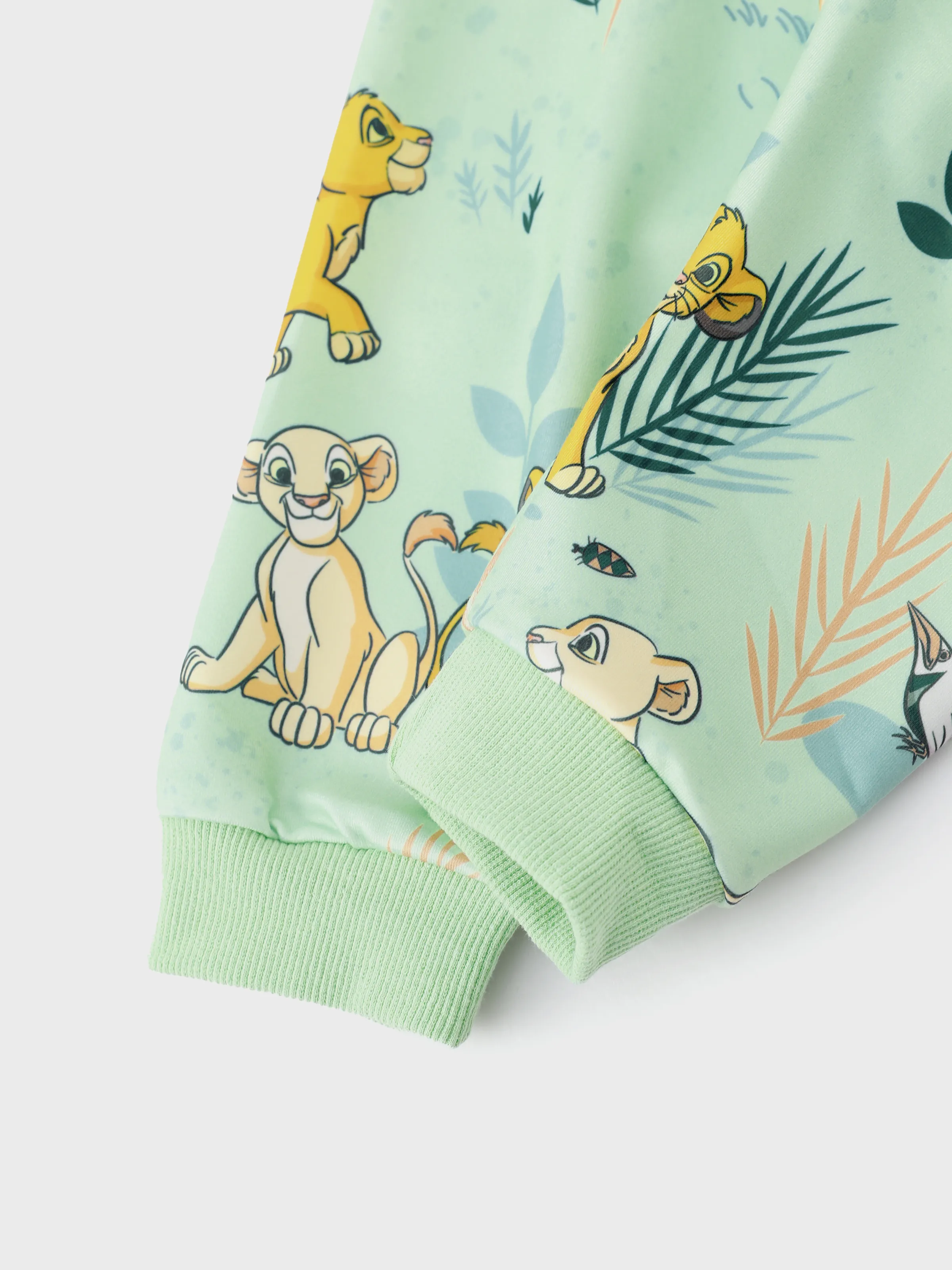 Disney Lion King Baby/Toddler Boy 2pcs Simba Pattern Striped Sweatshirt And Pants Set Light Green - Image 7