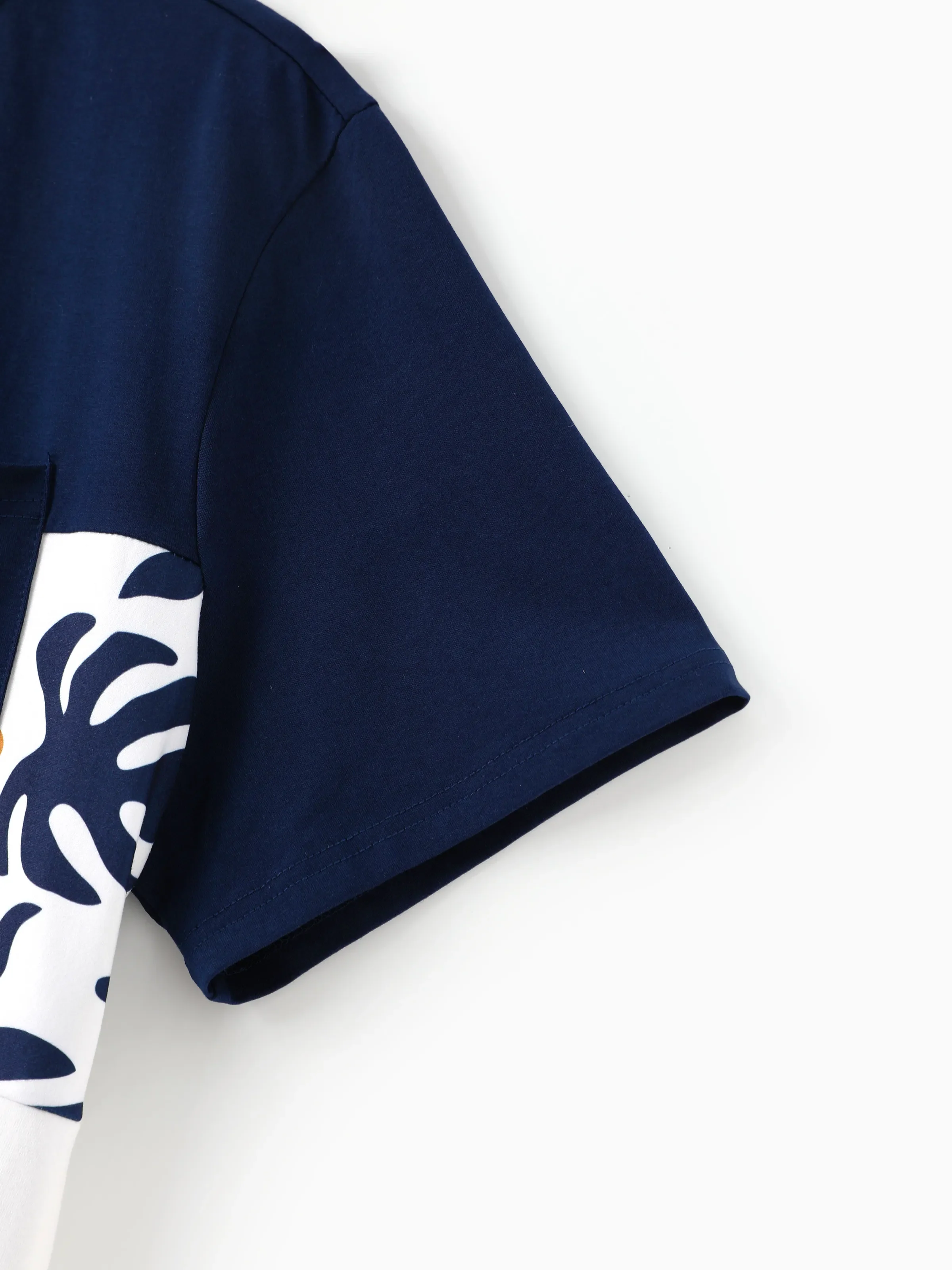 Disney Lion King Daddy & Daughter Simba Palm Leaf Pattern Colorblock Dress/Top/Romper Dark Blue - Image 7