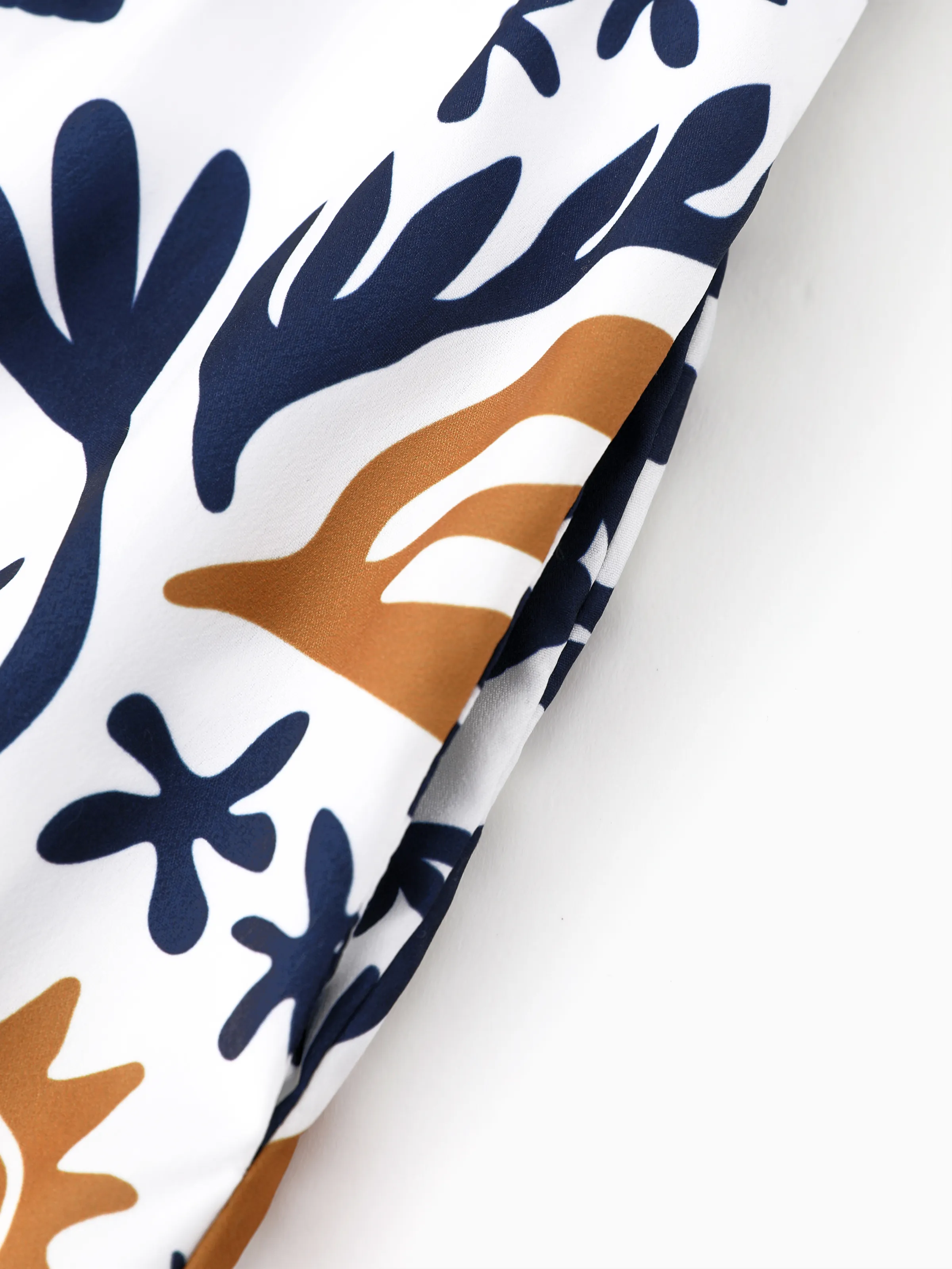Disney Lion King Family Matching Simba Palm Leaf Pattern Colorblock Dress/Top/Romper Dark Blue - Image 4