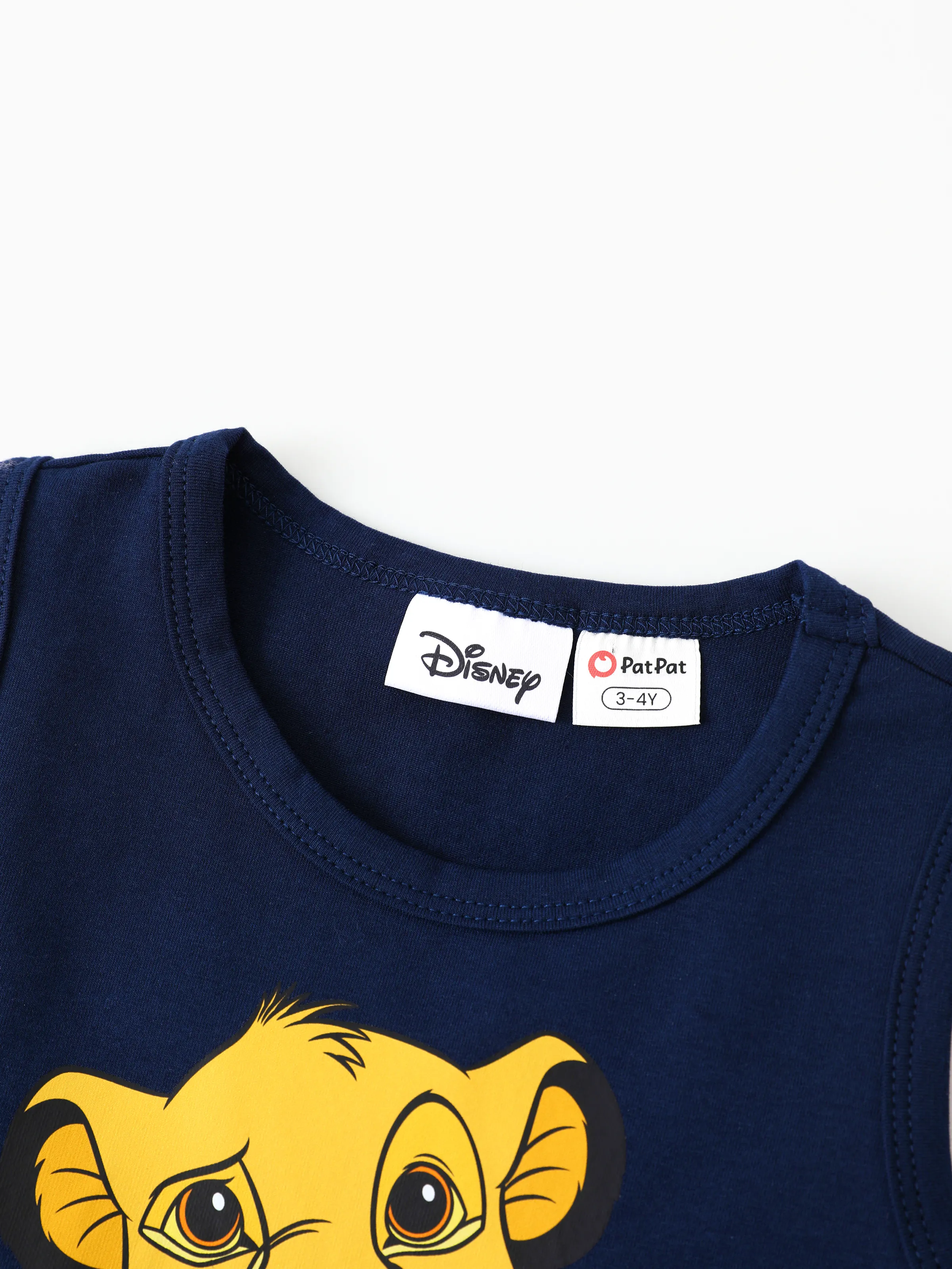 Disney Lion King Family Matching Simba Palm Leaf Pattern Colorblock Dress/Top/Romper Dark Blue - Image 9