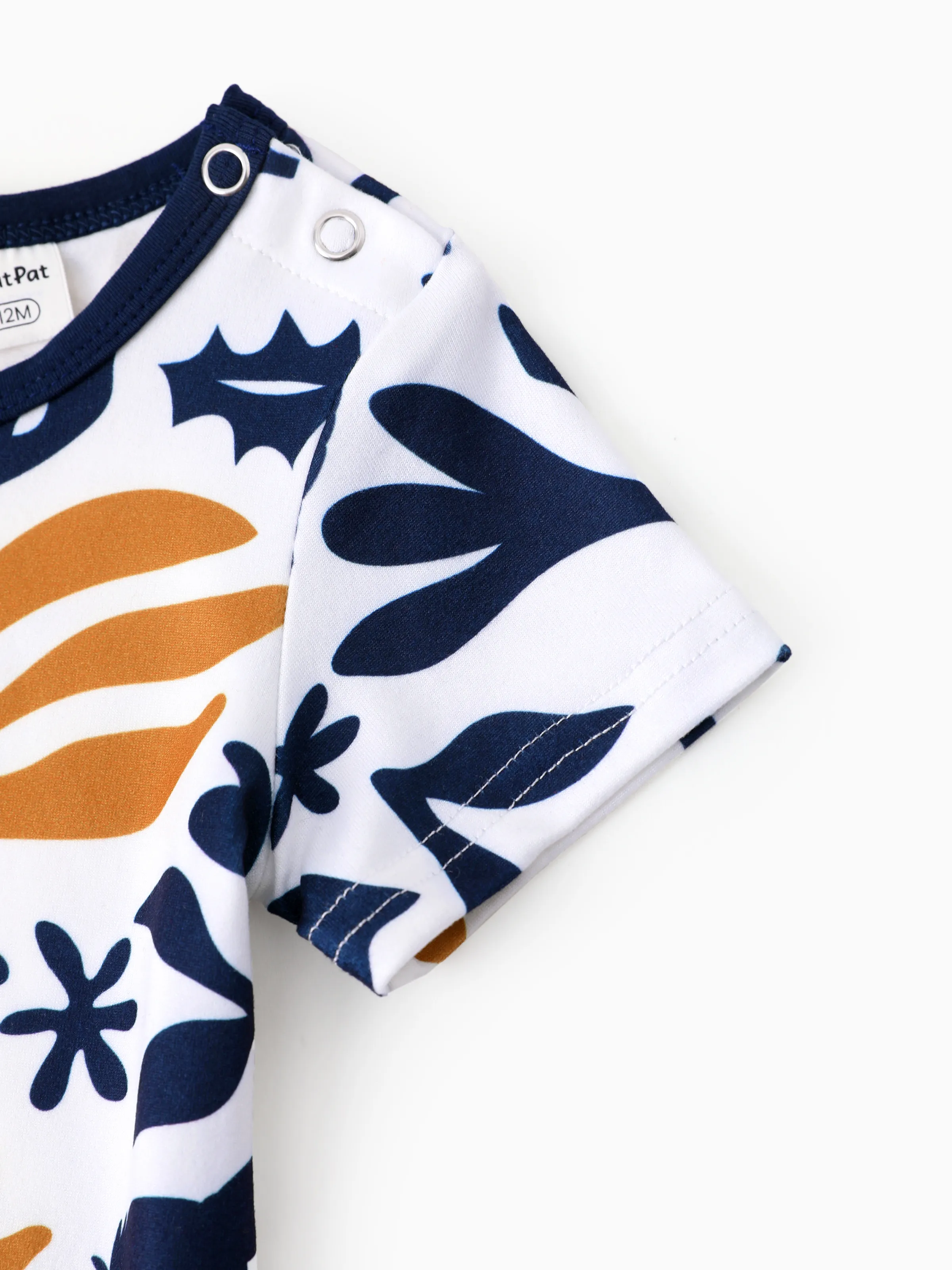 Disney Lion King Mommy & me Simba Palm Leaf Pattern Colorblock Dress/Romper Dark Blue - Image 17