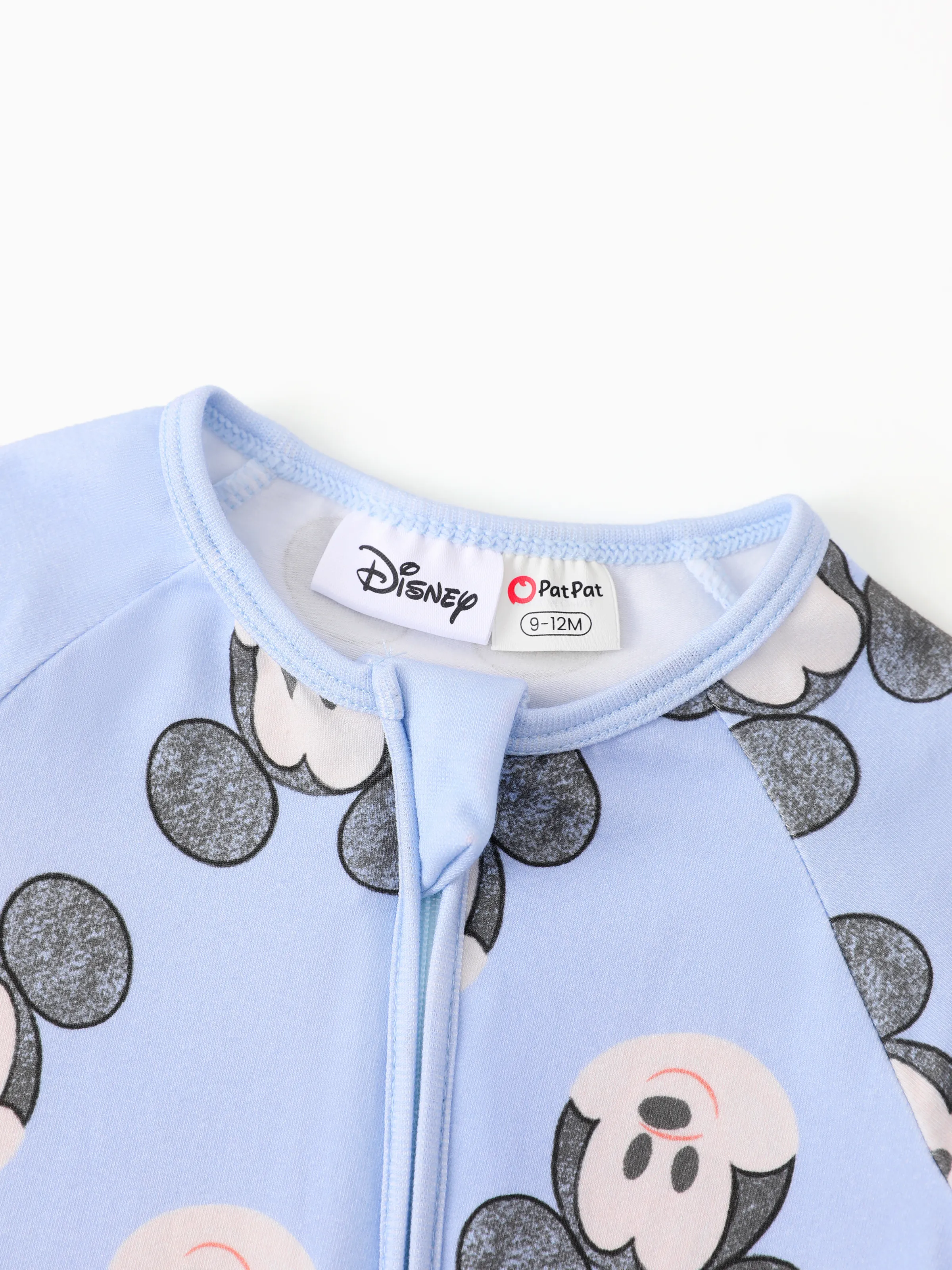 Disney Mickey and Friends Baby Boy Mickey Organic Cotton Ribbed Cuffs Jumpsuit Blue - Image 6