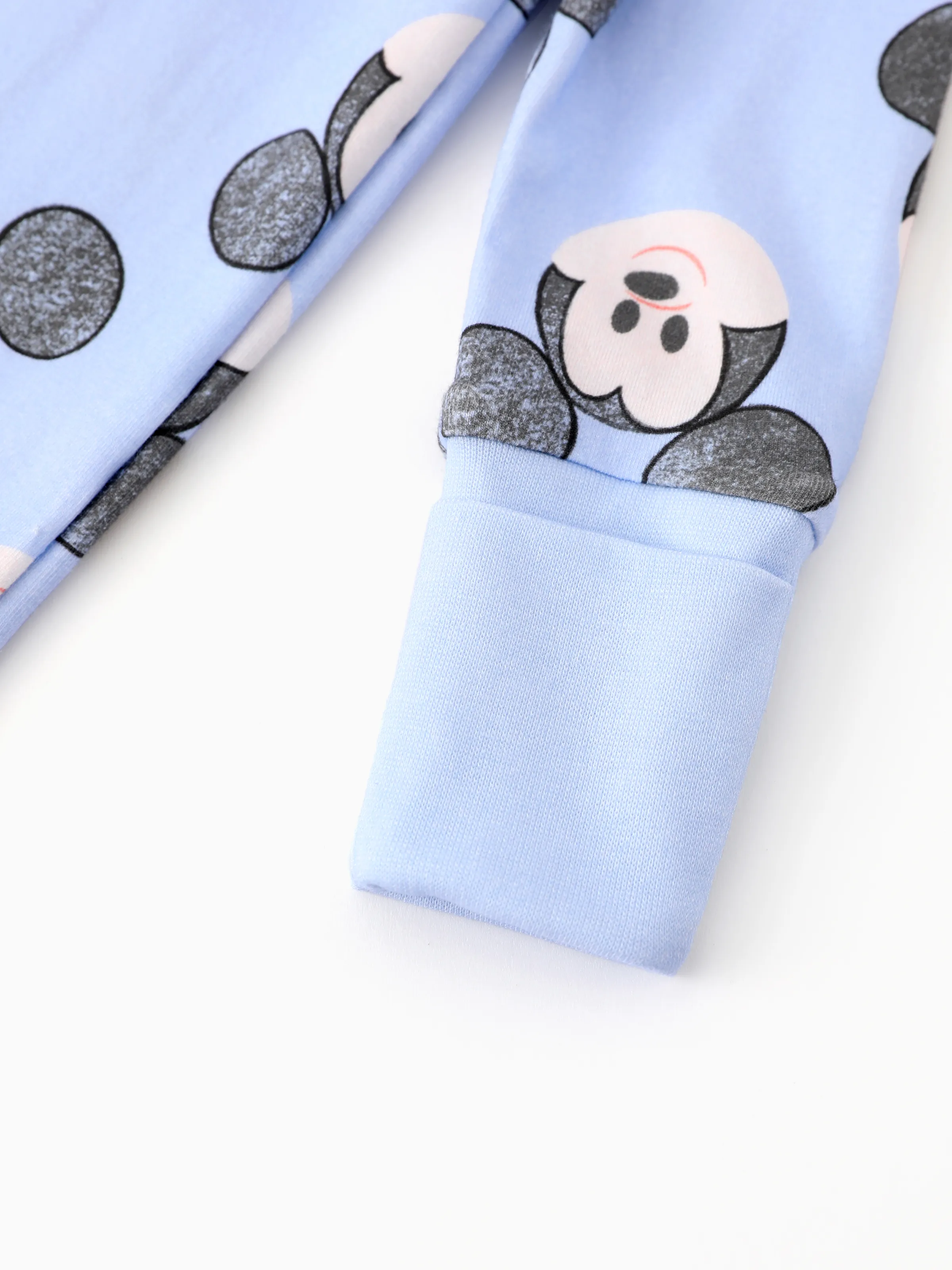 Disney Mickey and Friends Baby Boy Mickey Organic Cotton Ribbed Cuffs Jumpsuit Blue - Image 8