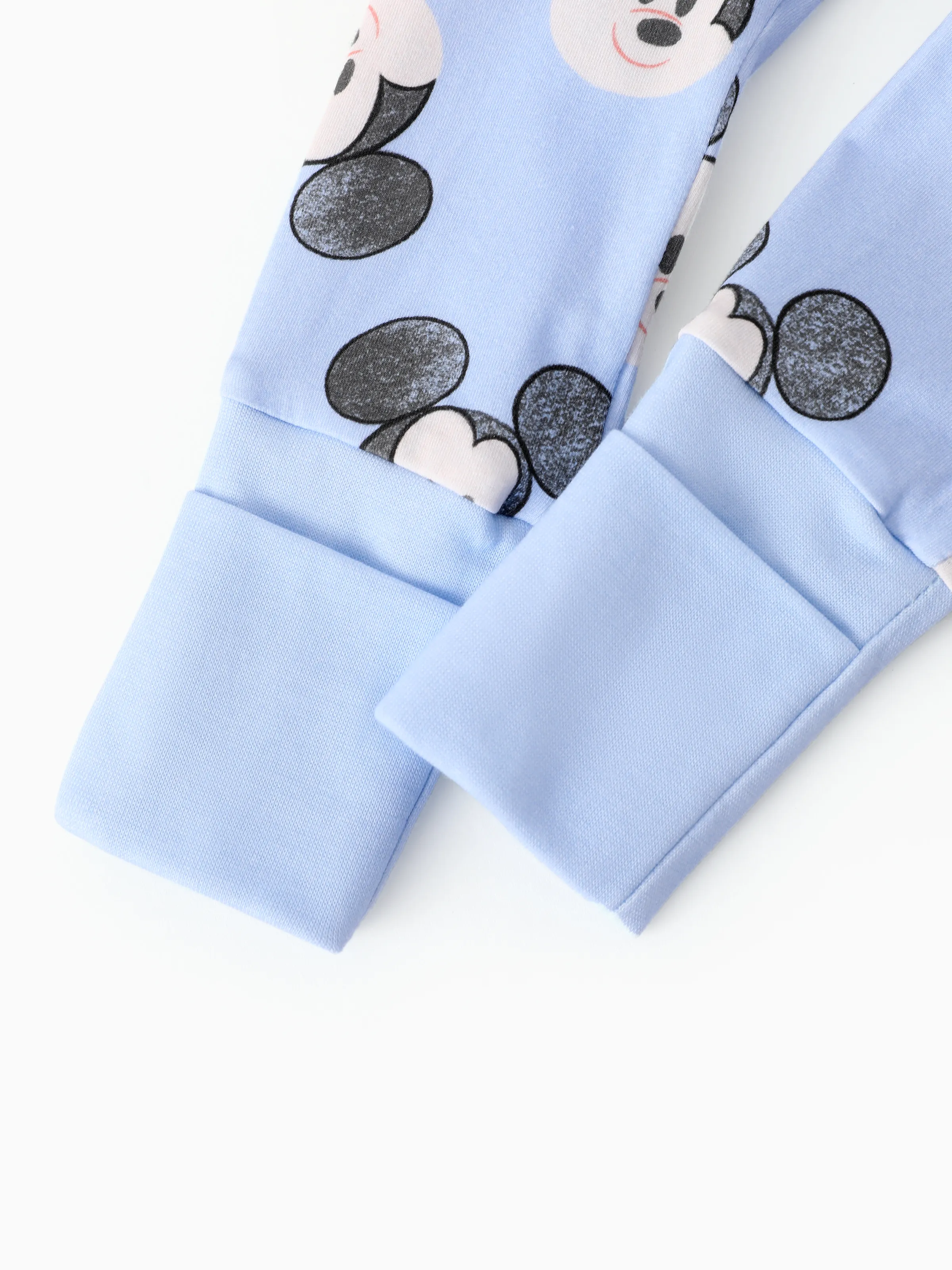 Disney Mickey and Friends Baby Boy Mickey Organic Cotton Ribbed Cuffs Jumpsuit Blue - Image 9