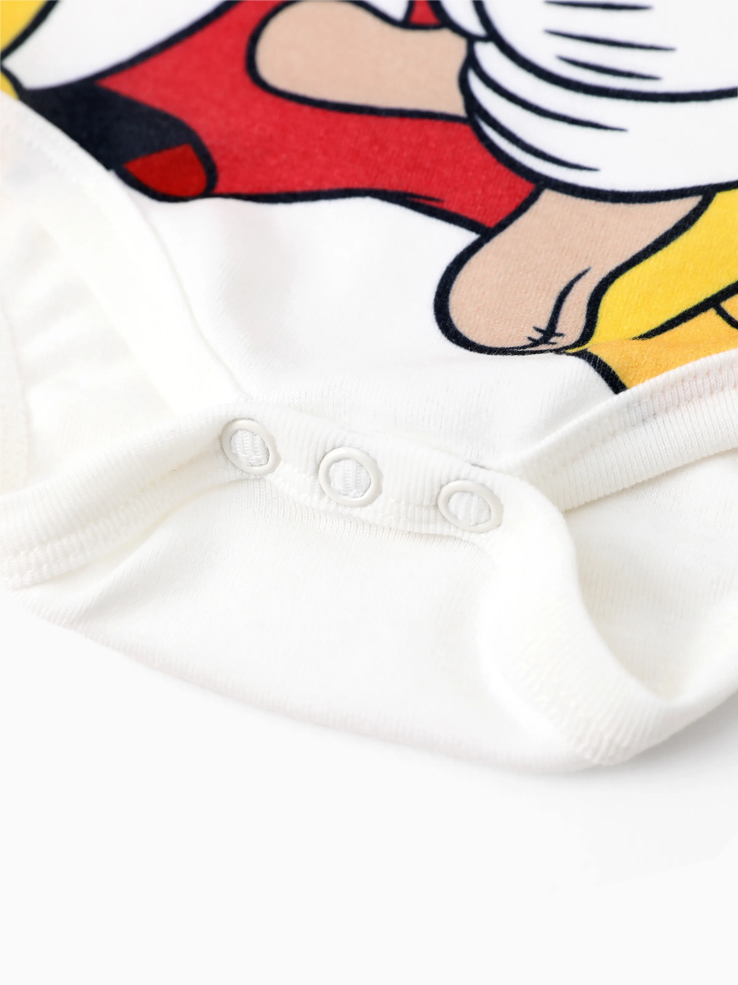 Disney Mickey and Friends Baby Boys 2pcs Naia™ Colorblock Long-sleeve Jumpsuit And Mickey Character Embroidered Pants Set Grey - Image 5