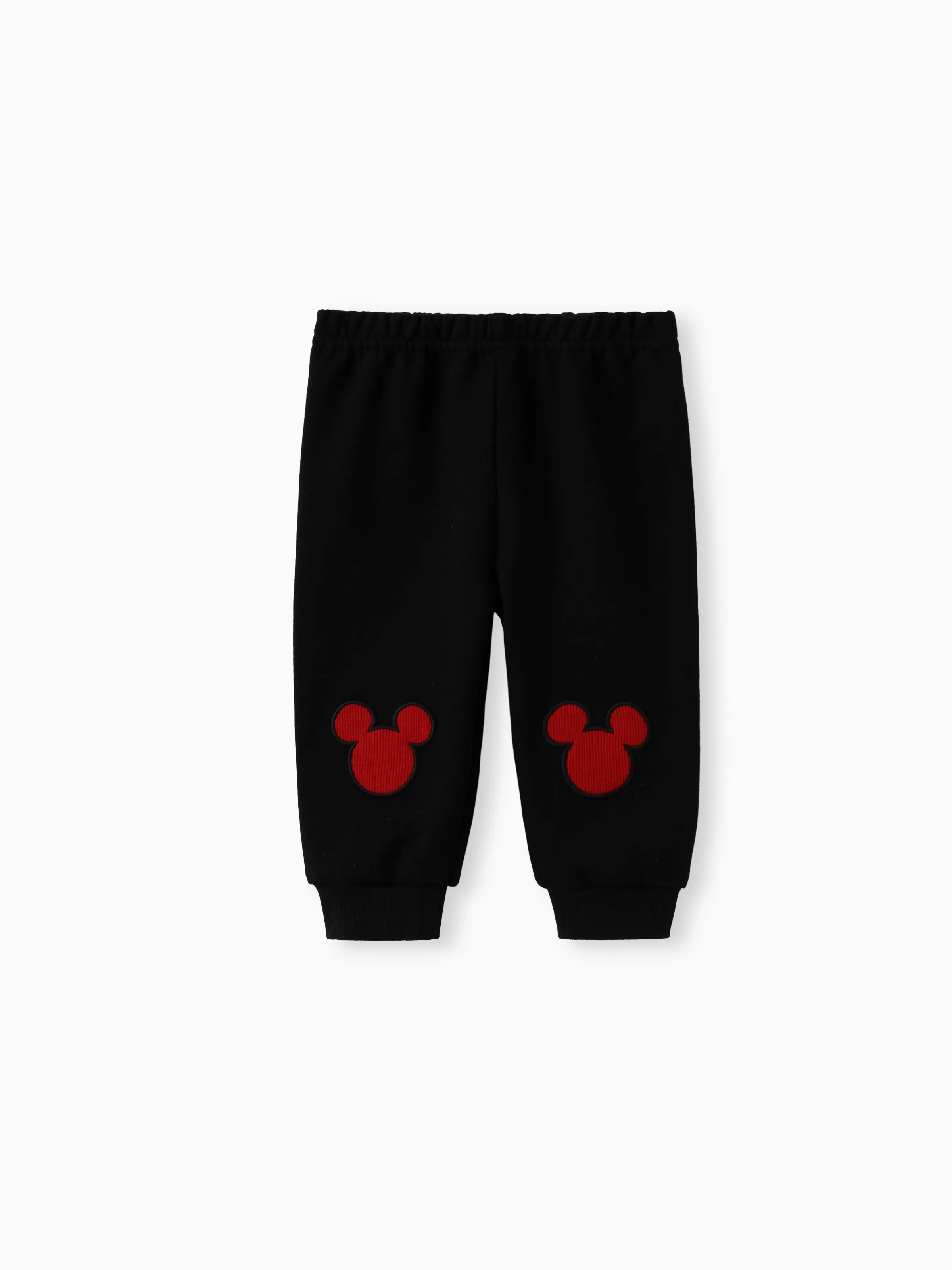 Disney Mickey and Friends Baby Boys 2pcs Naia™ Colorblock Long-sleeve Jumpsuit And Mickey Character Embroidered Pants Set Grey - Image 7