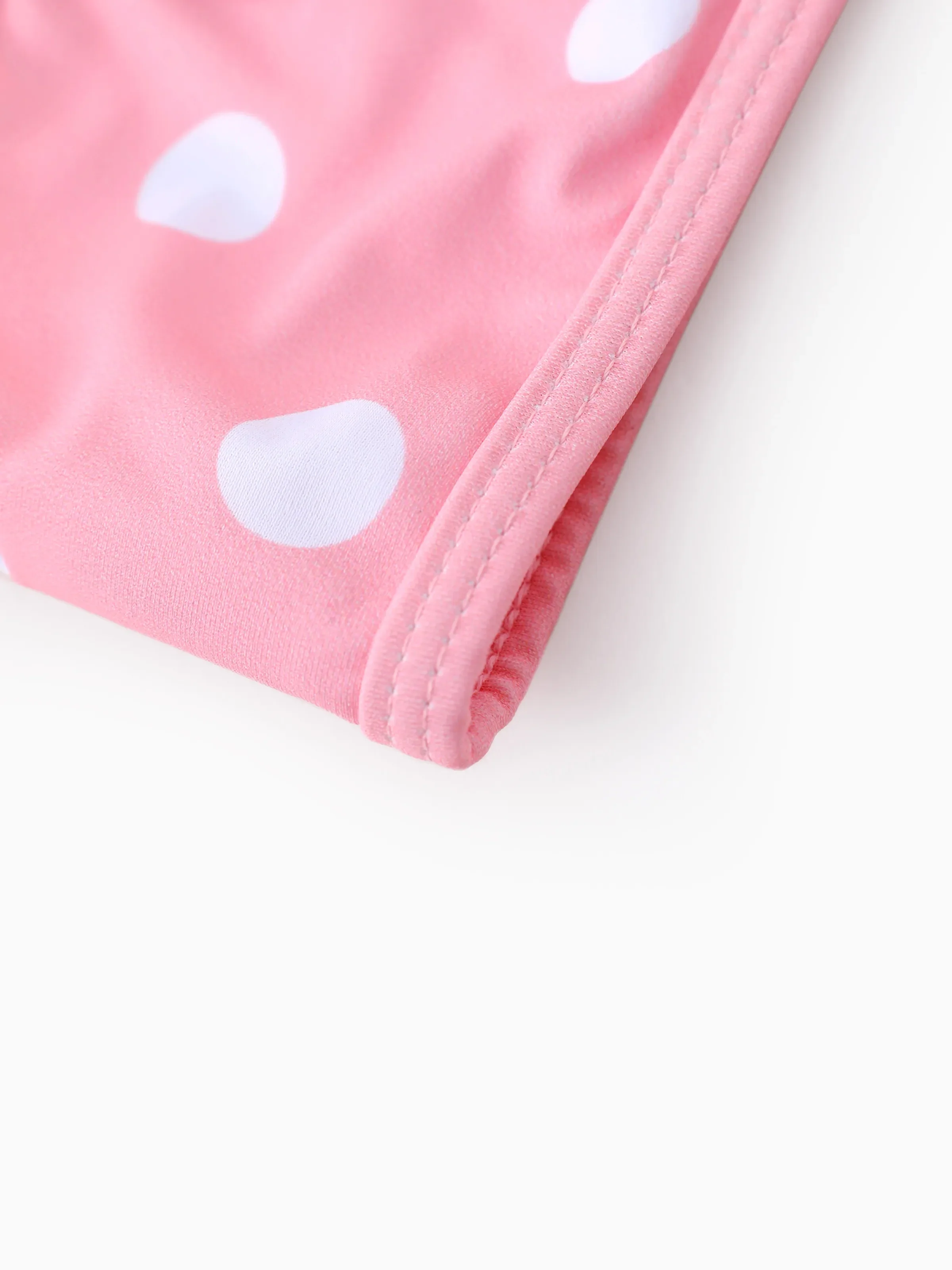 Disney Mickey and Friends Baby/Toddler Girl 2pcs Watermelon Polka Dots Embroidered Minnie Patch Swimsuit Pink - Image 8