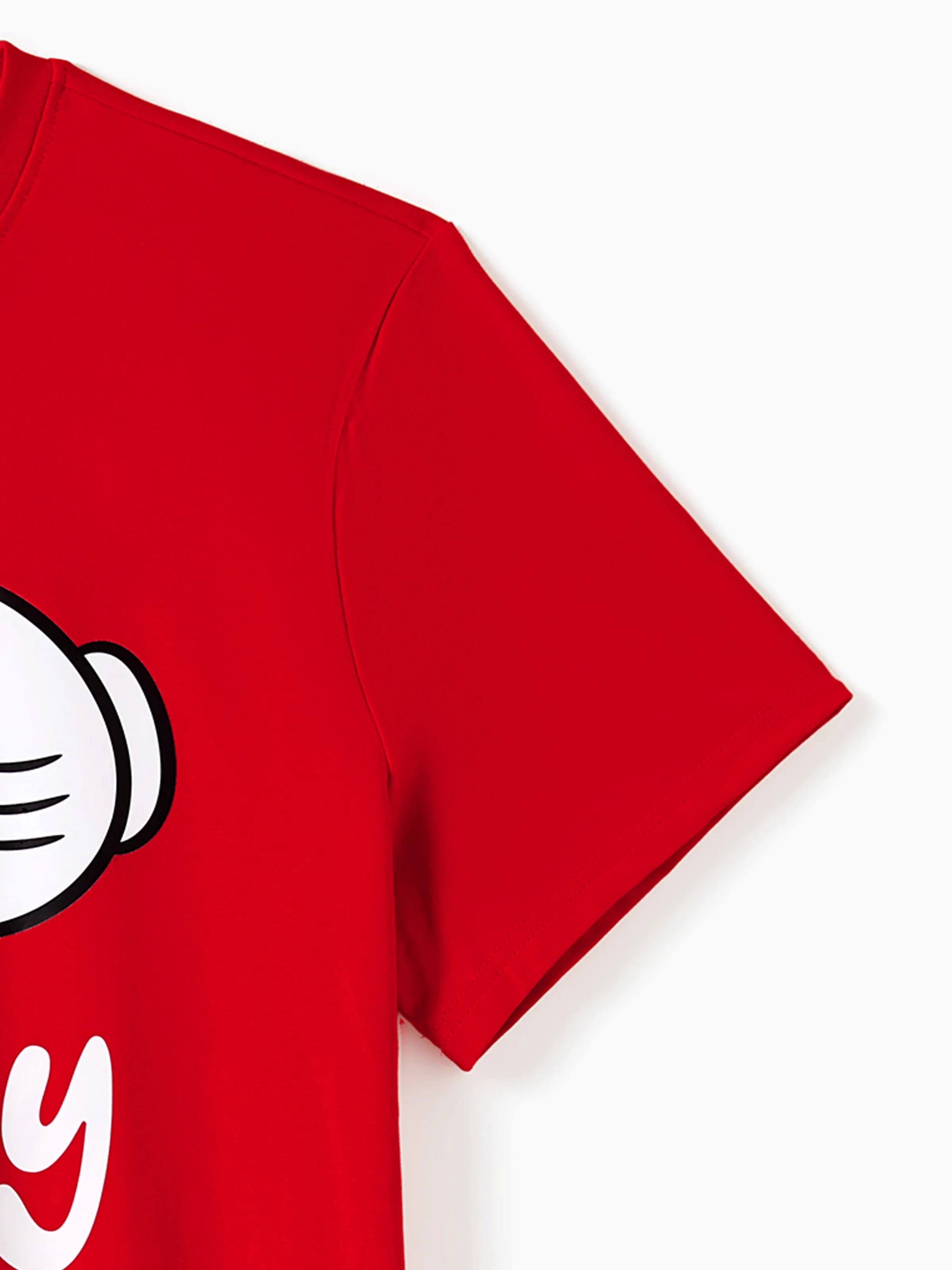 Disney Mickey and Friends Daddy & Son Funny Gesture Cotton T-shirt for Gift Red - Image 5