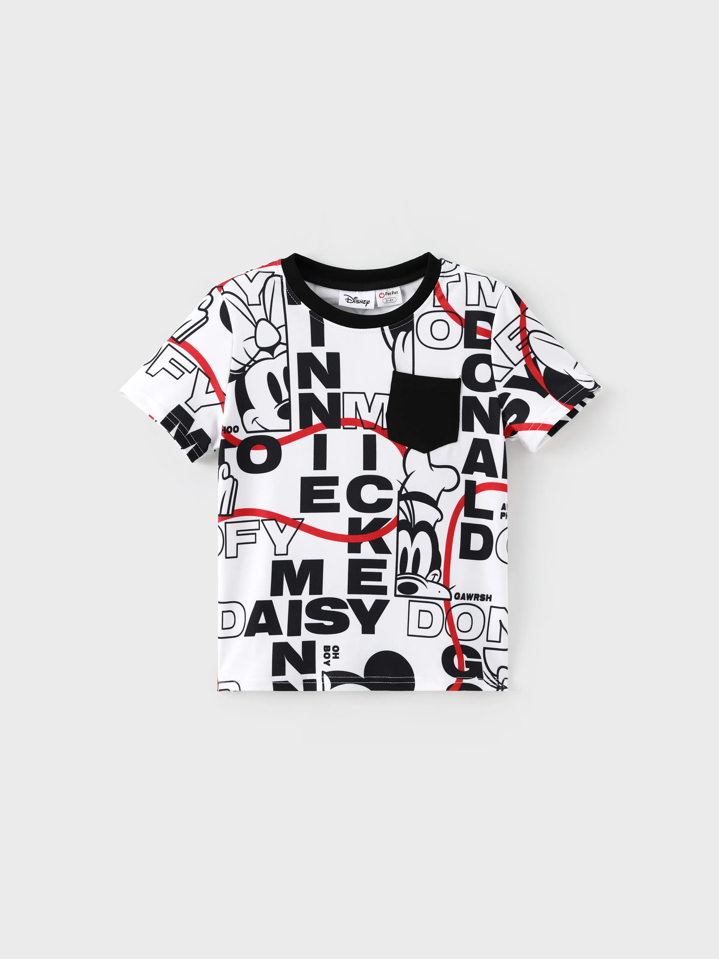 Disney Mickey and Friends Daddy & Son Graffiti Casual T-shirt Black - Image 6
