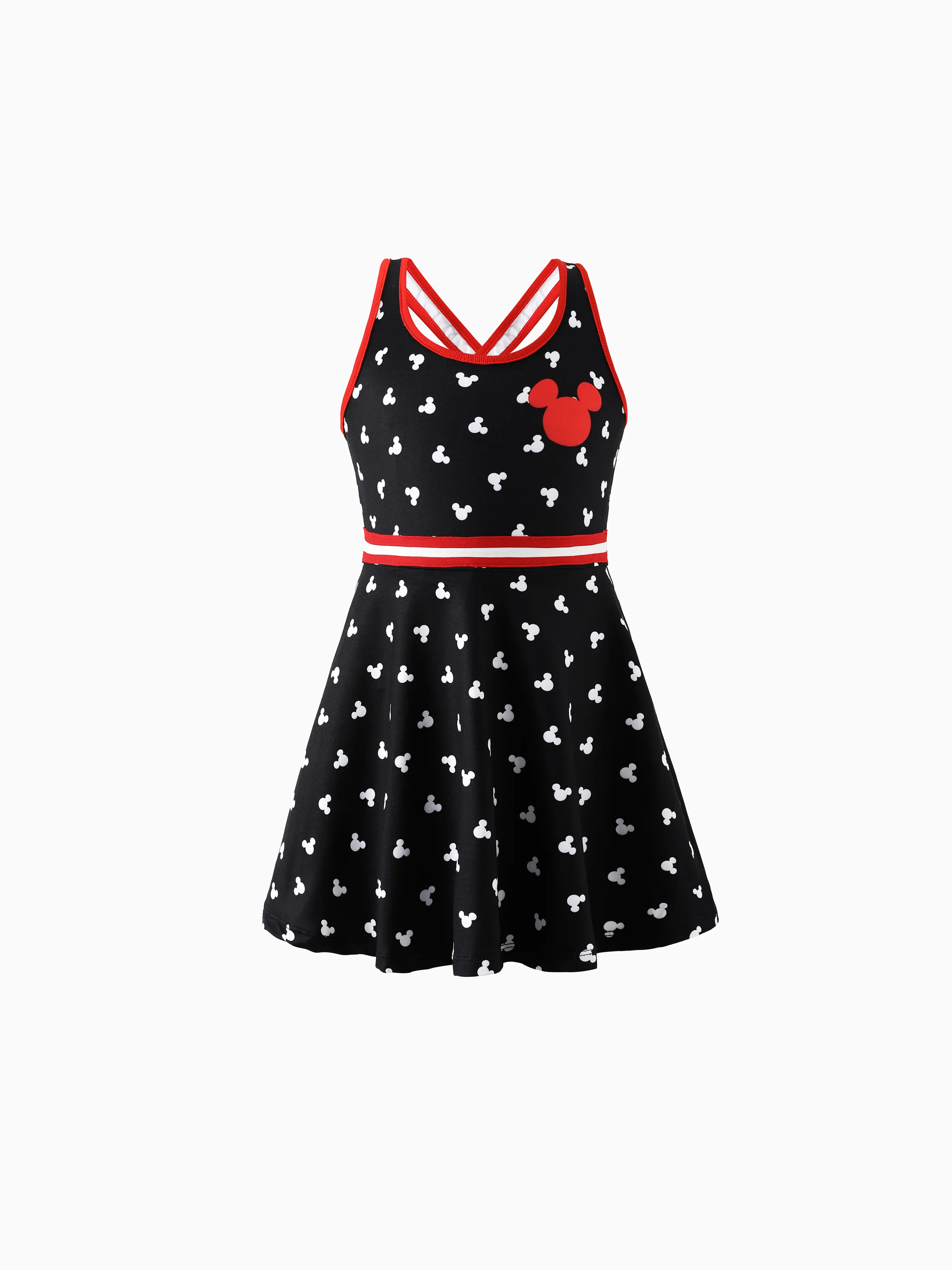 Disney Mickey & Friends Toddler/Kid Girl Sporty Dress with Built-in Shorts & Pockets – Breathable Park Outfit, Allover Print - Image 4